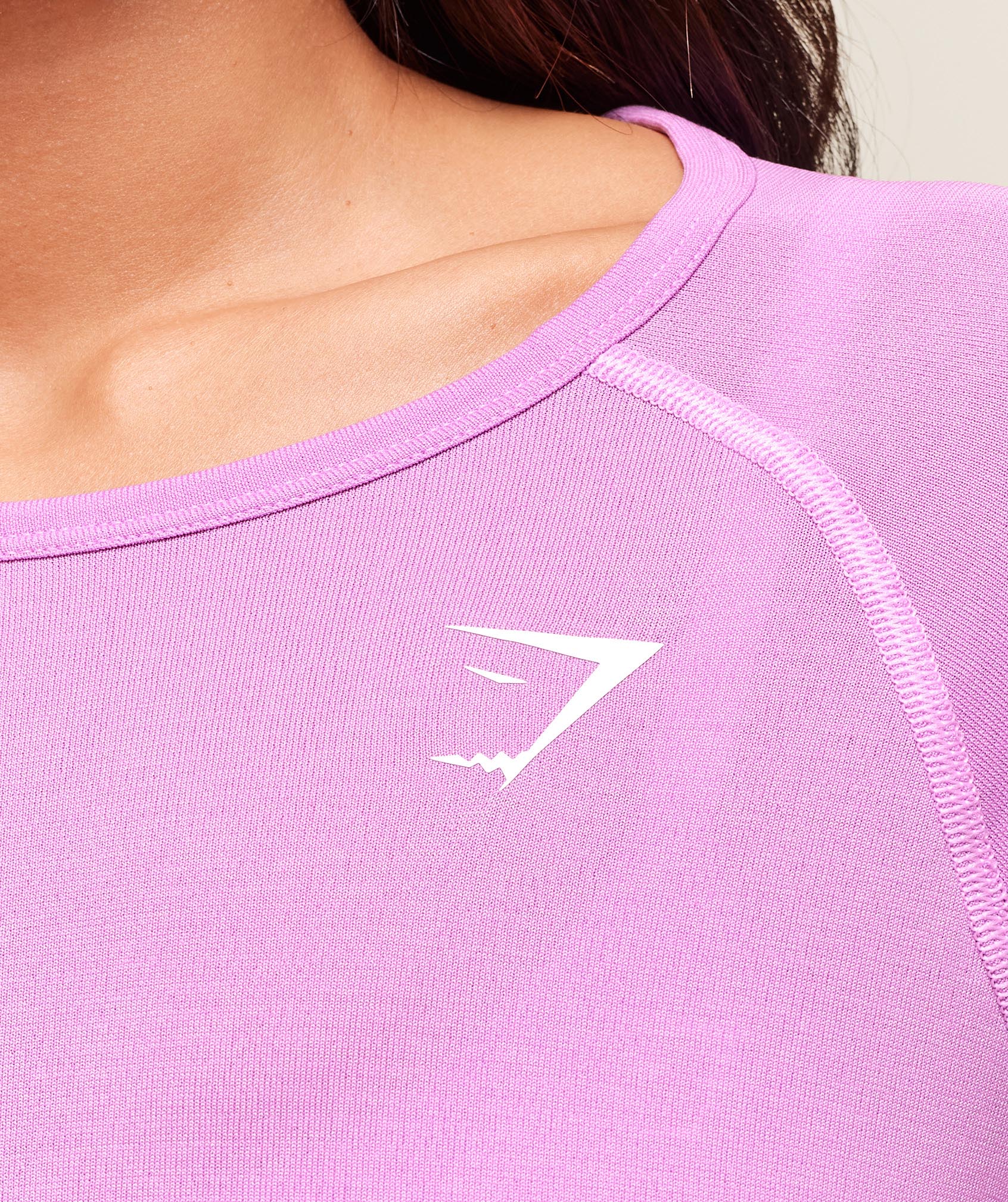 Gymshark Vital Seamless Light Long Sleeve Top - Sour Pink Marl - Image 6