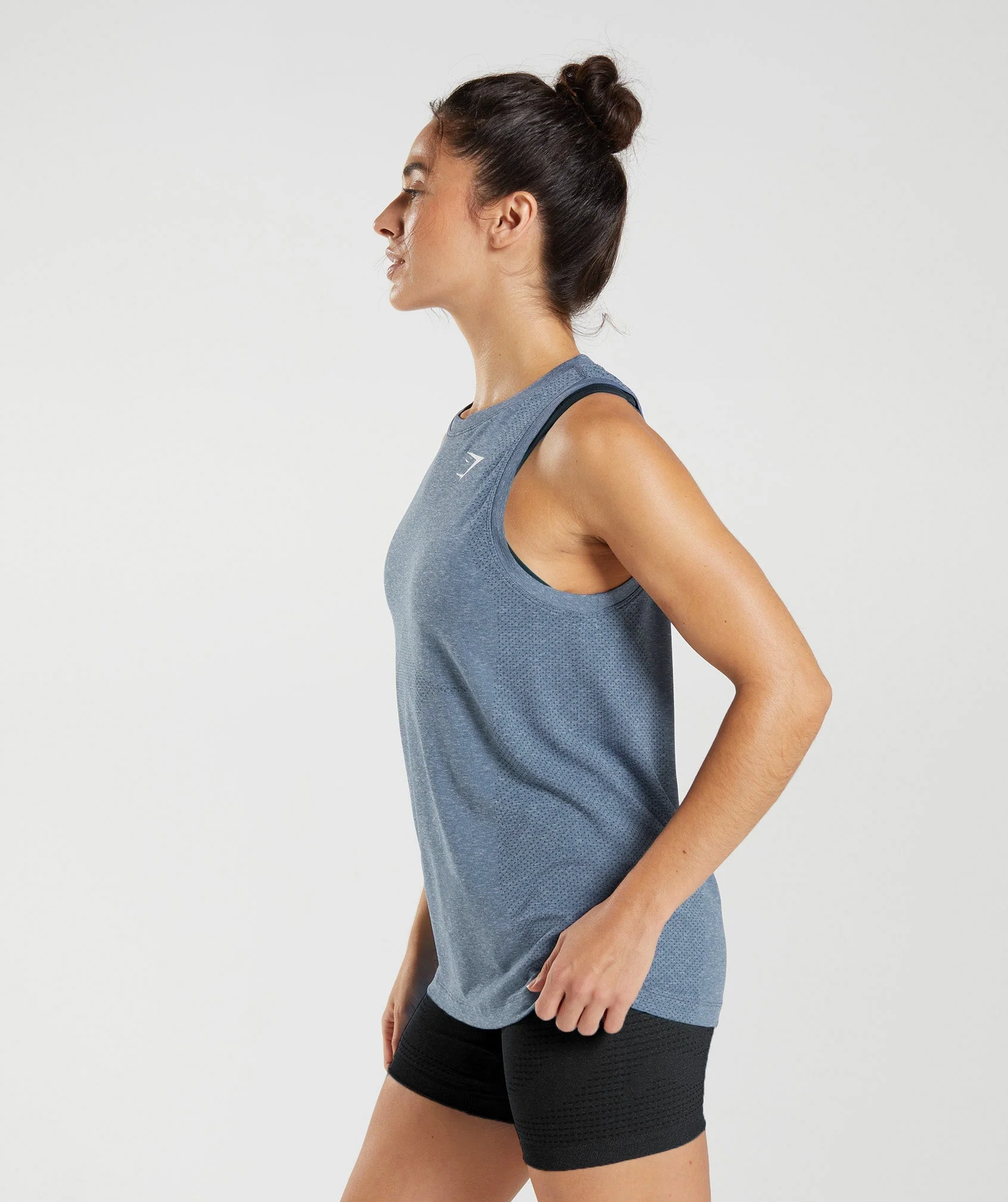 Gymshark Vital Light Tank - Evening Blue Marl - Image 3