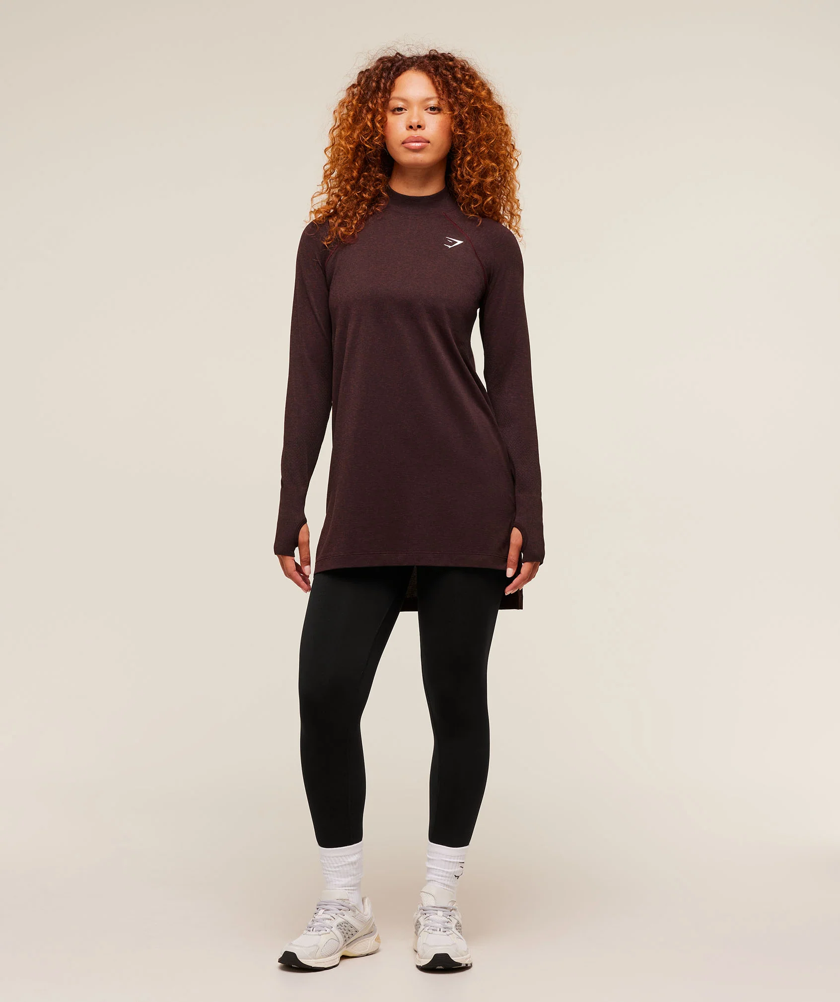 Gymshark Vital Long Line Top - Rich Maroon/Marl - Image 8