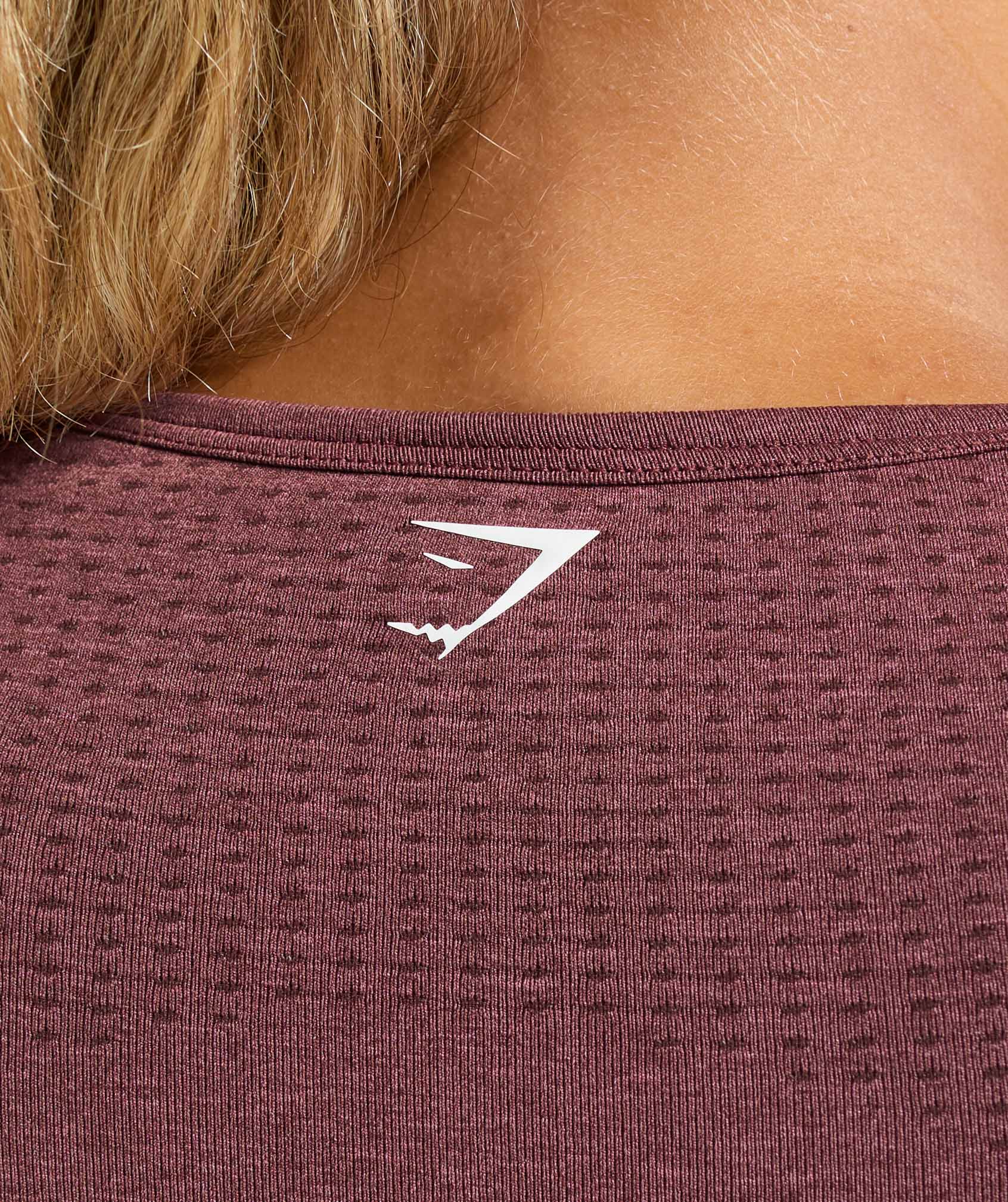 Gymshark Vital Crop Top - Burgundy Pink Marl - Image 6
