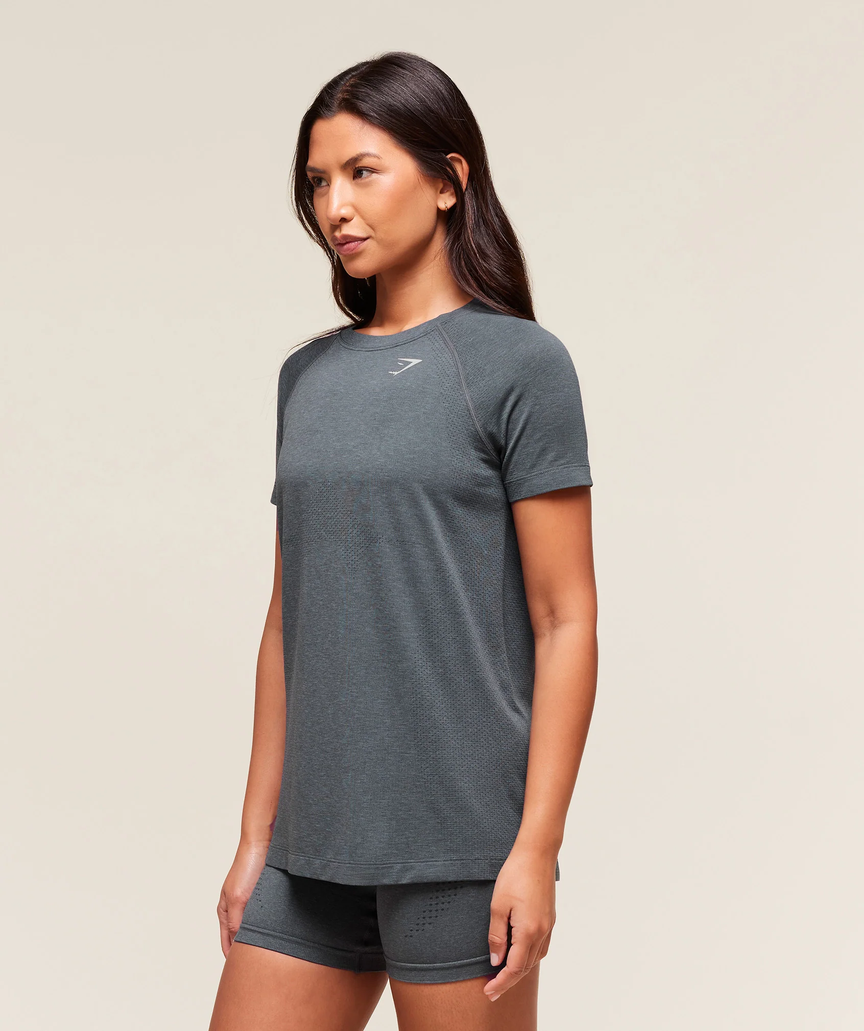 Gymshark Vital Seamless 2.0 Light T-Shirt - Strong Grey/ Marl - Image 3