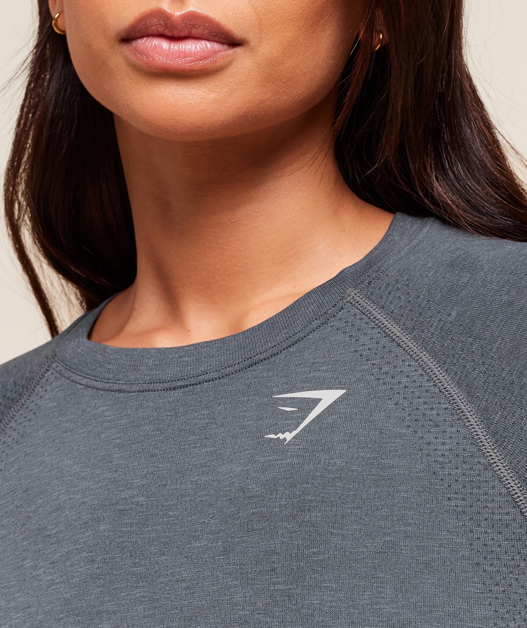Gymshark Vital Seamless 2.0 Light T-Shirt - Strong Grey/ Marl - Image 4