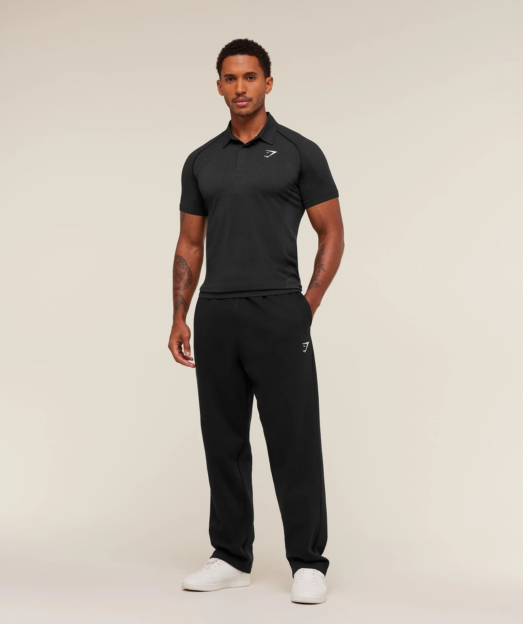 Gymshark Vital Polo - Black/Silhouette Grey - Image 5
