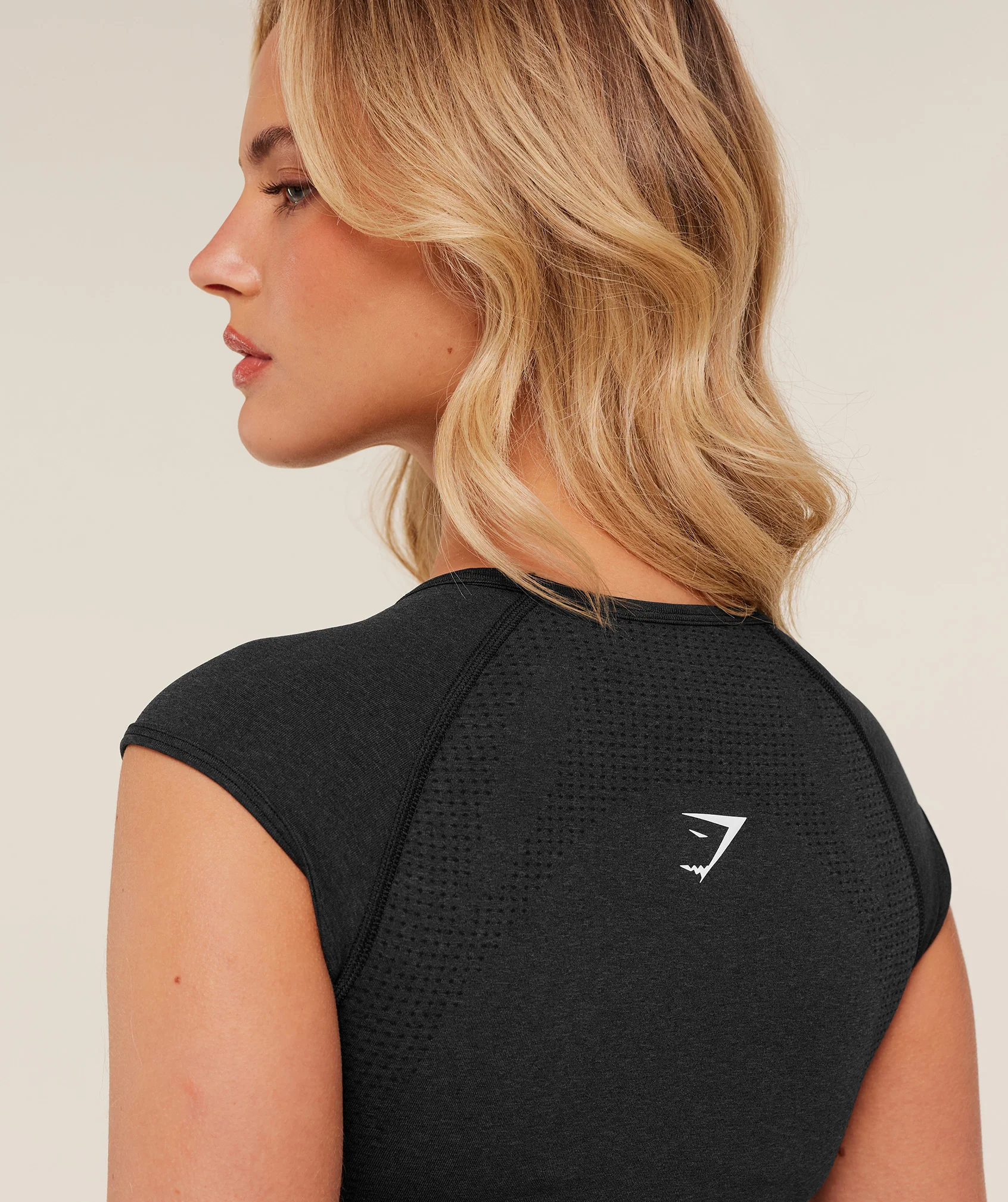 Gymshark Vital Scoop Neck Top - Black Marl - Image 5