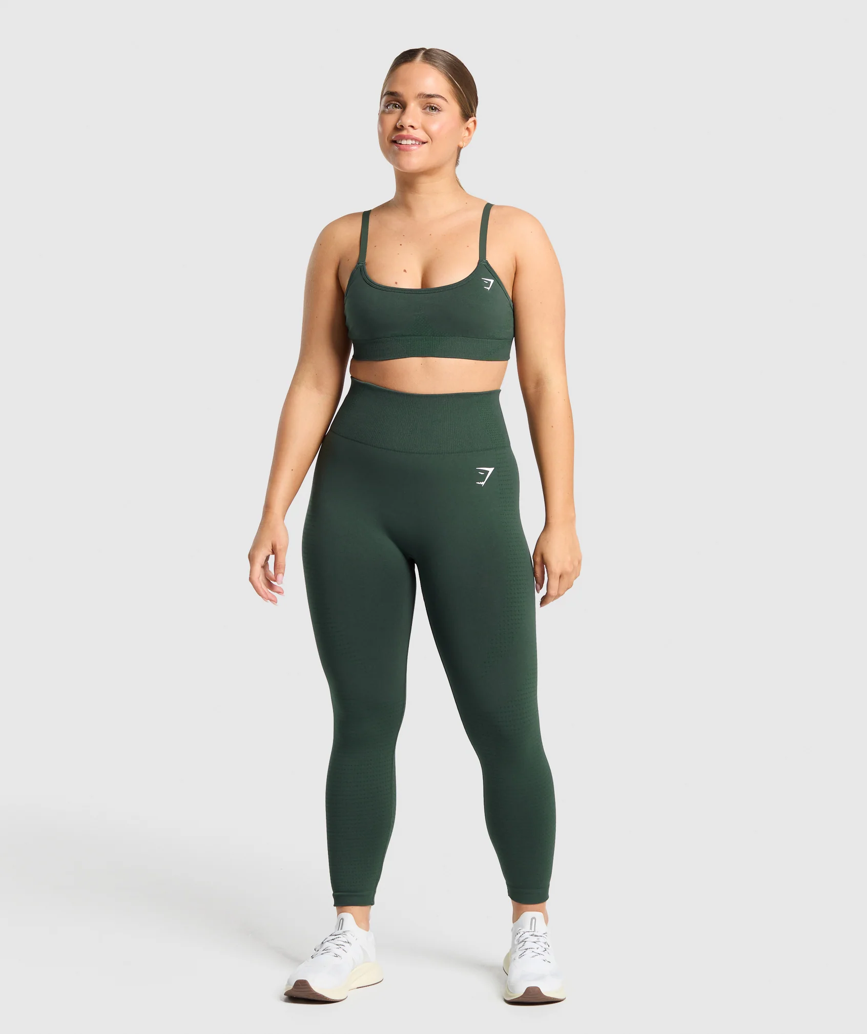 Gymshark Vital Short Leggings - Woodland Green Marl - Image 4