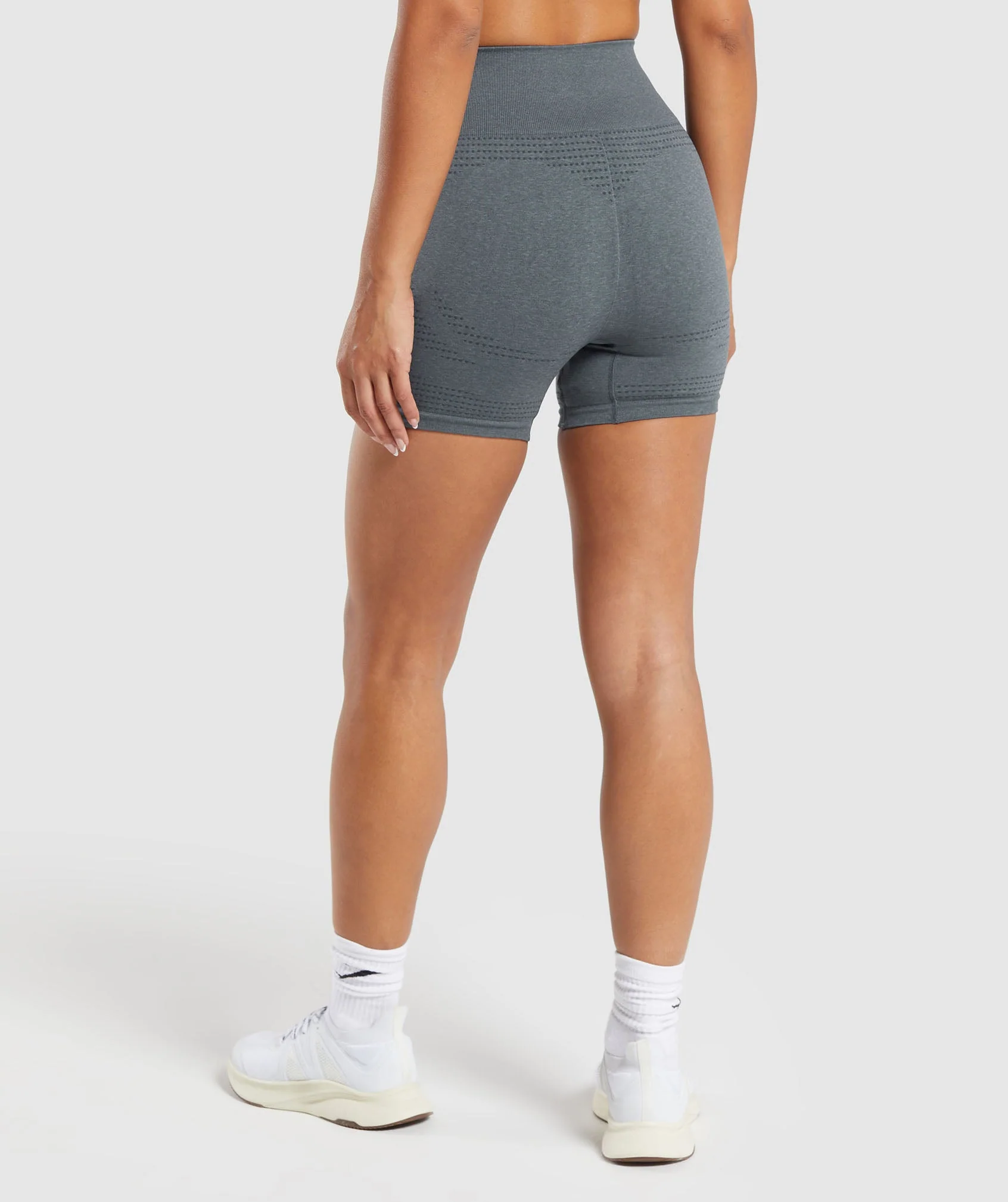 Gymshark Vital Seamless Shorts - Strong Grey Marl - Image 2