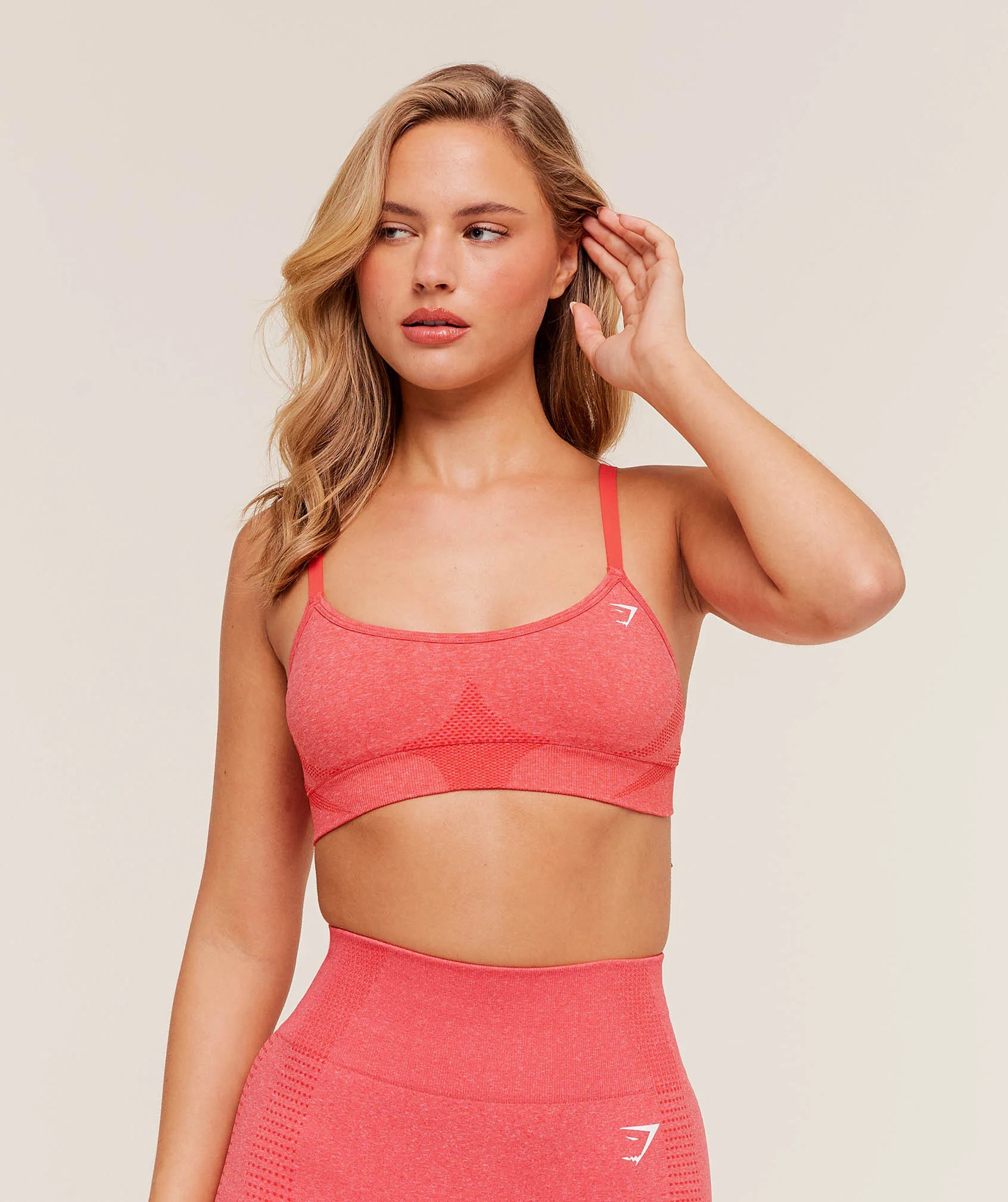 Gymshark Vital Sports Bra - Coral Red Marl