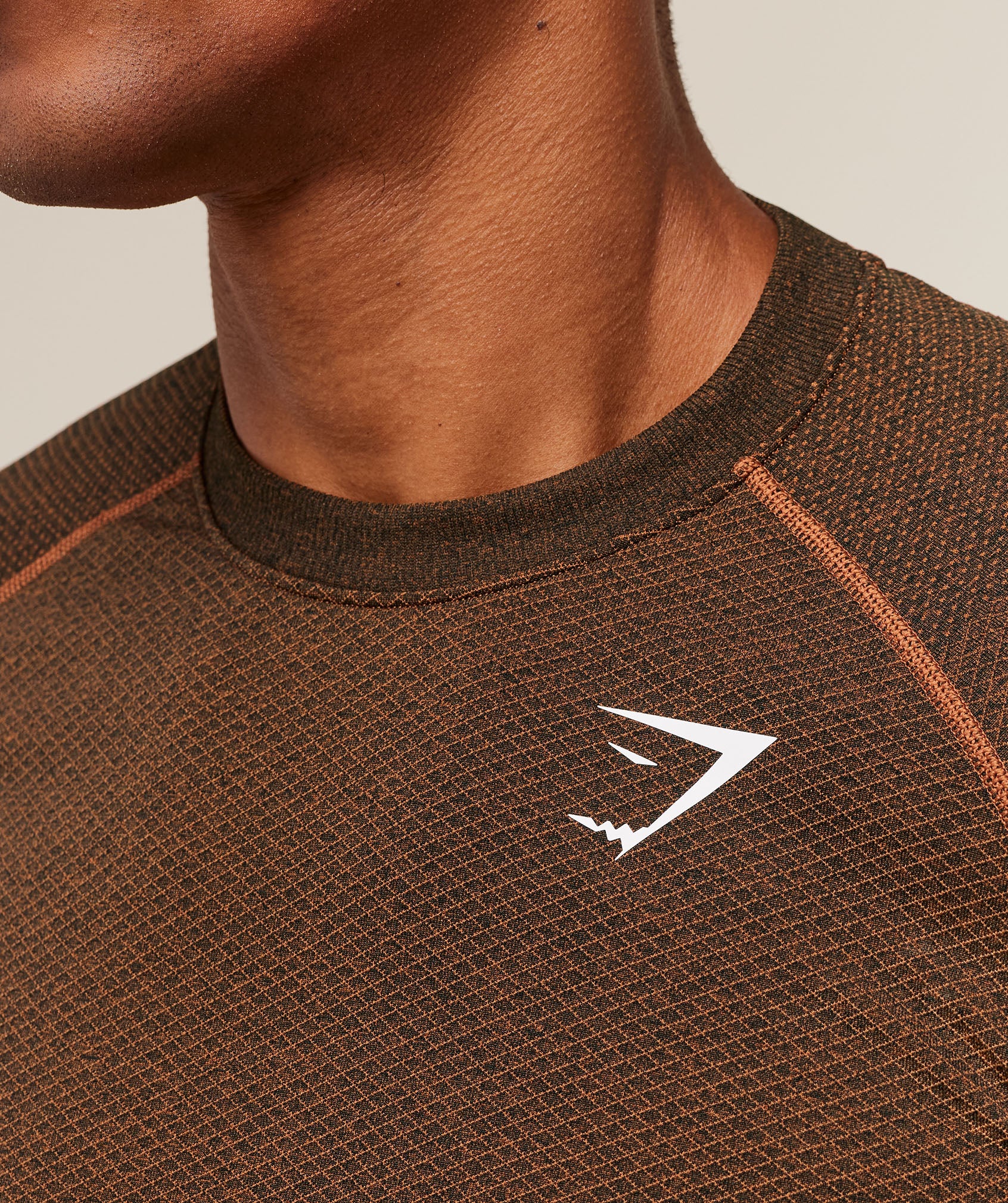 Gymshark Vital Seamless T-Shirt - Black/Spiced Brown - Image 4