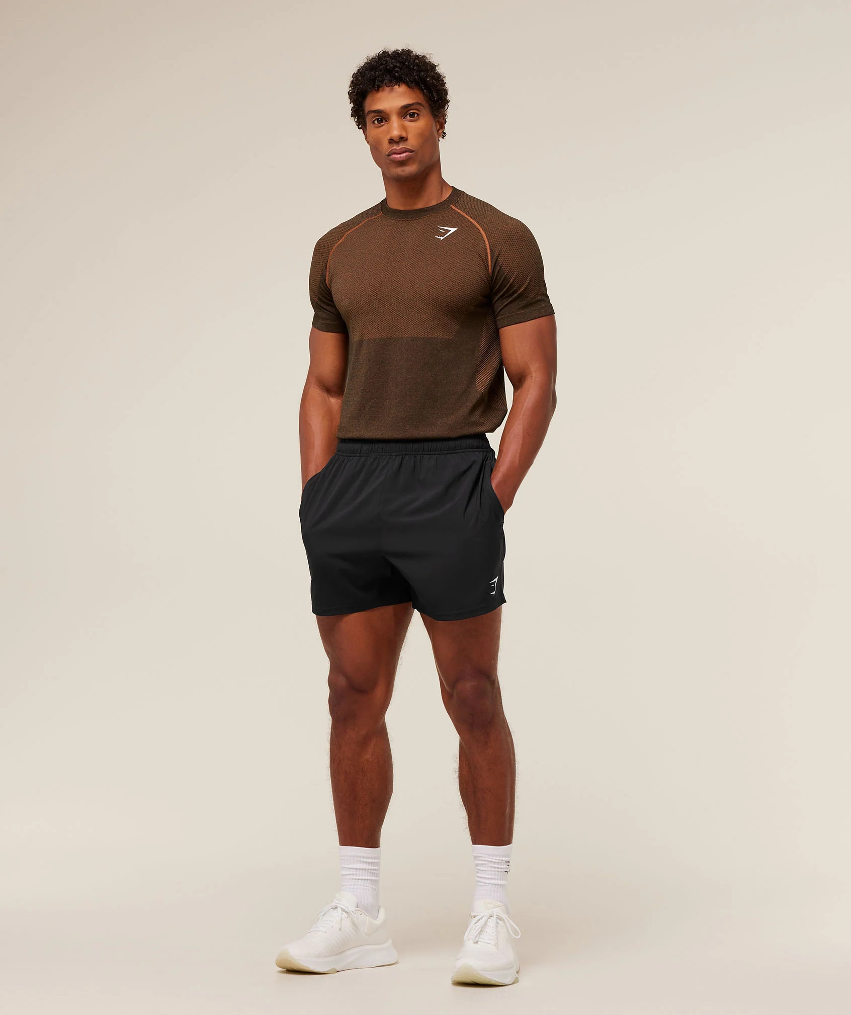 Gymshark Vital Seamless T-Shirt - Black/Spiced Brown - Image 5