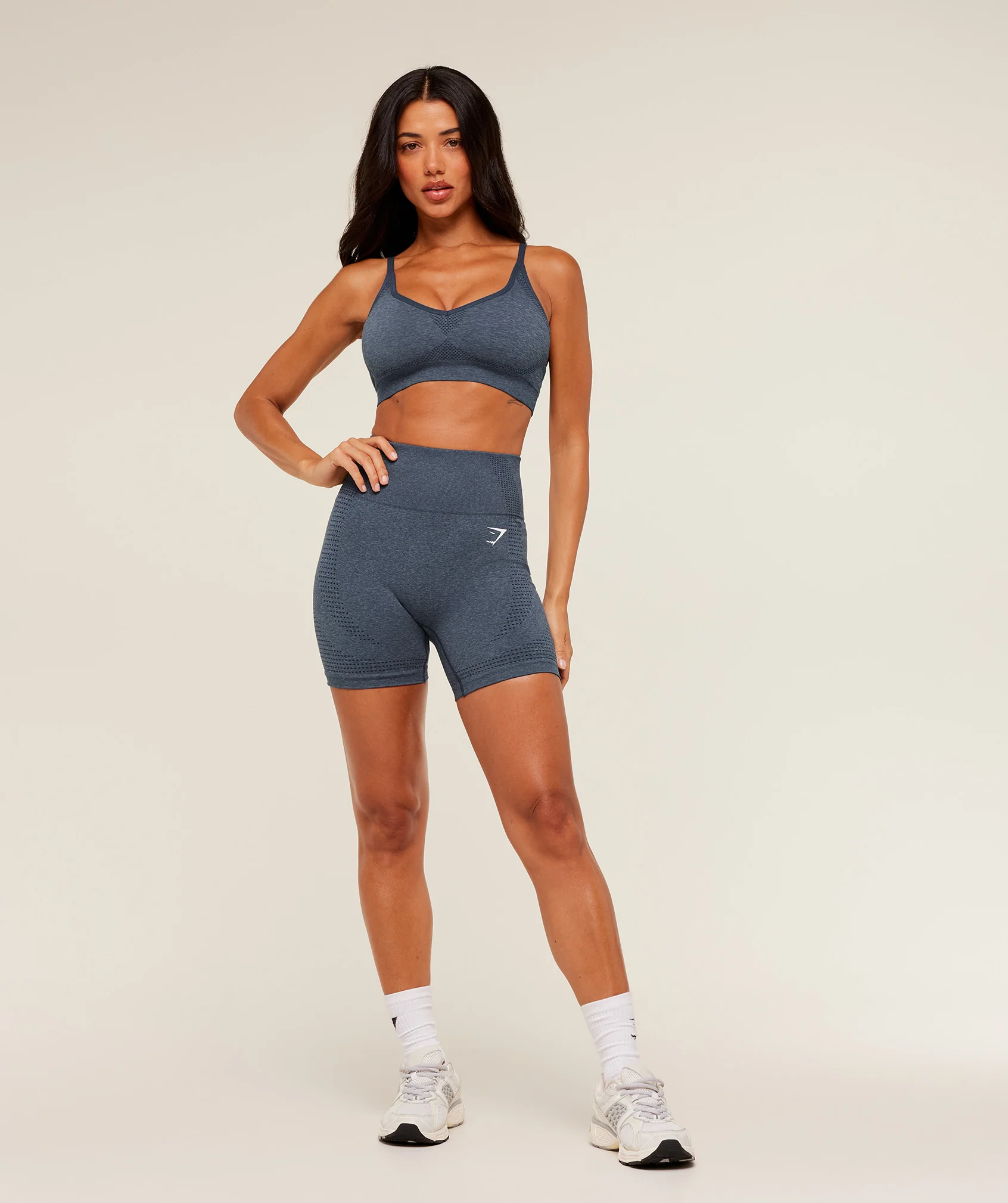 Gymshark Vital Sports Bra - GS Stealth Blue/ Marl - Image 4