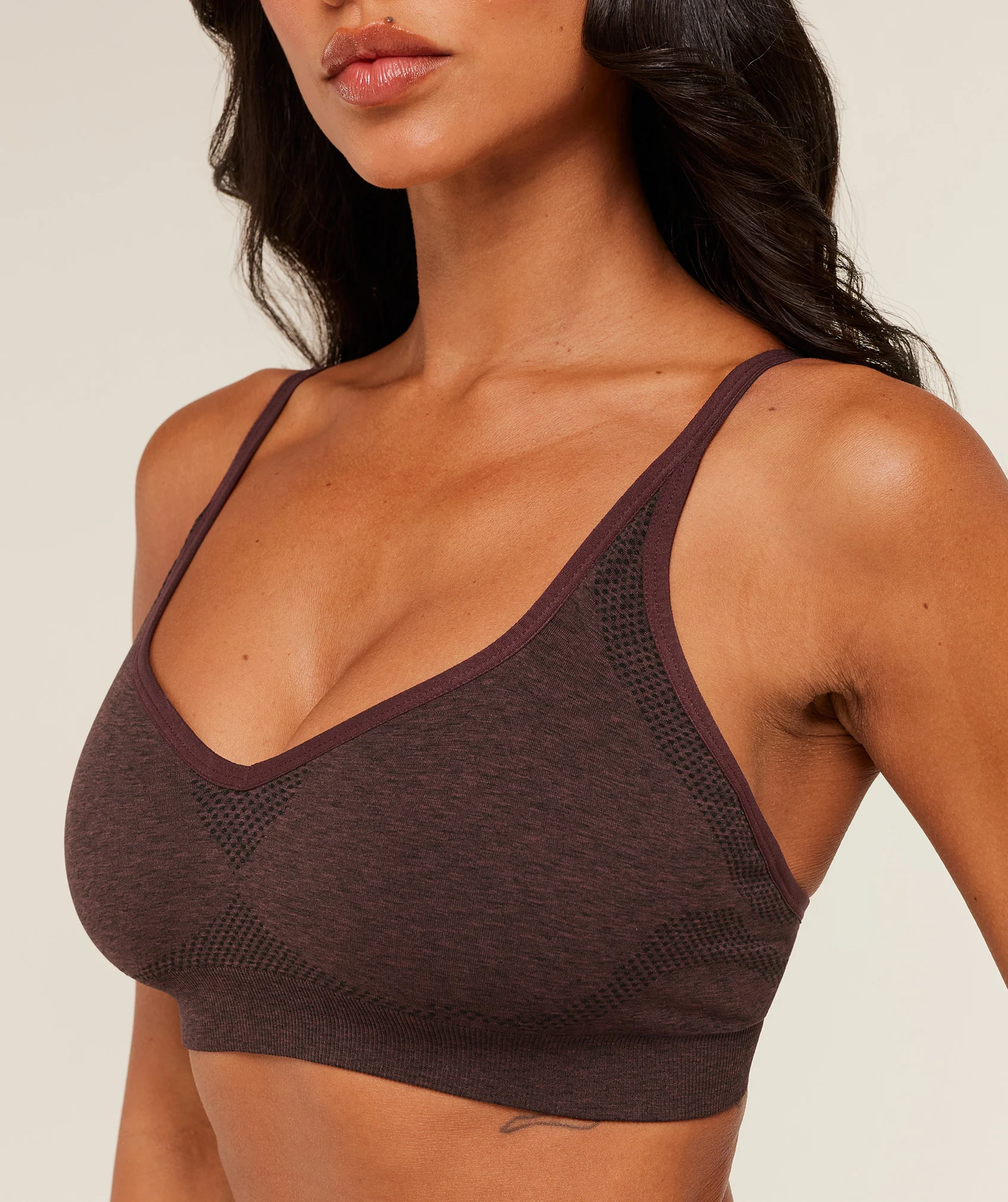 Gymshark Vital Sports Bra - Rich Maroon/Marl - Image 6