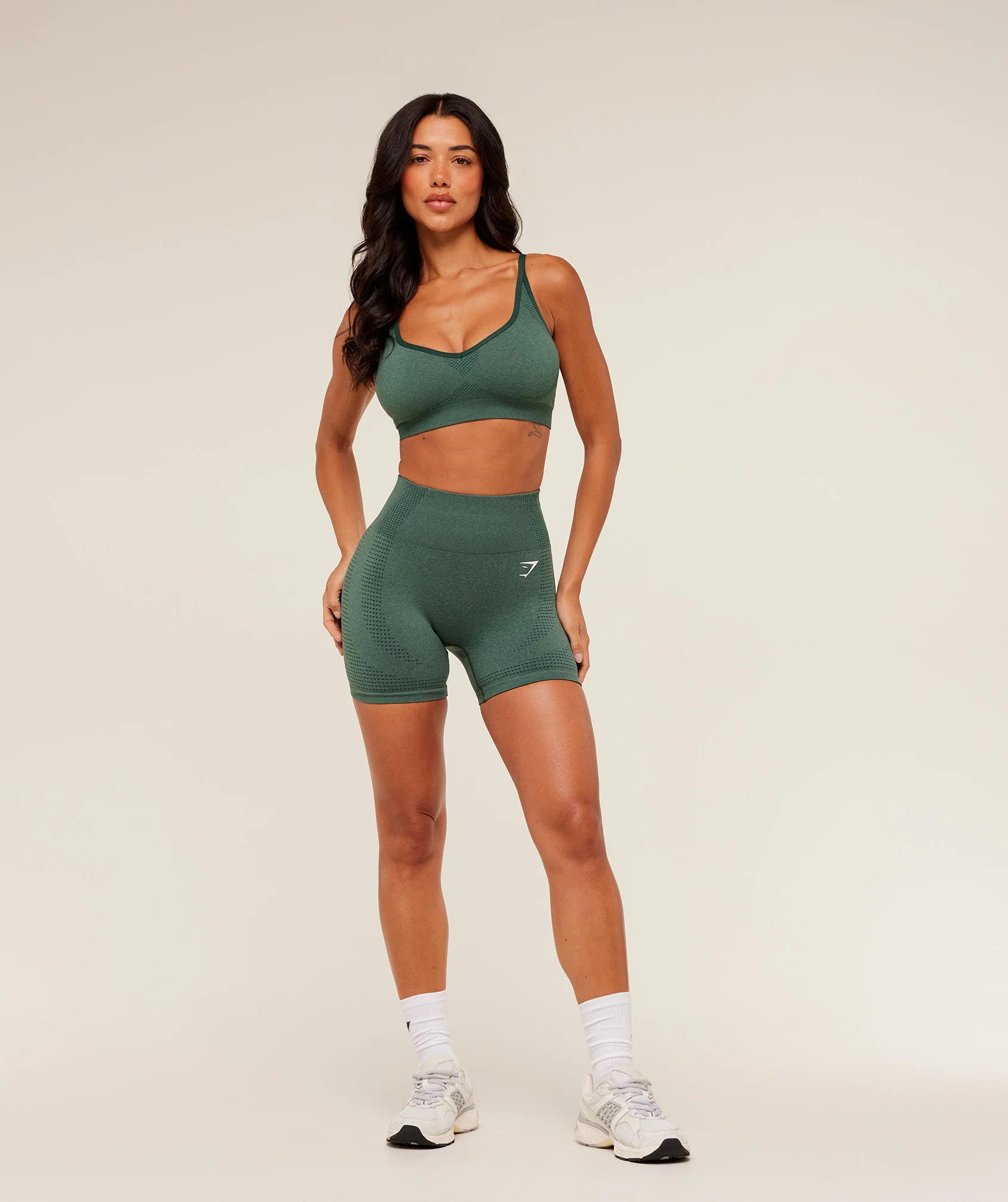 Gymshark Vital Sports Bra - Obsidian Green Marl - Image 4