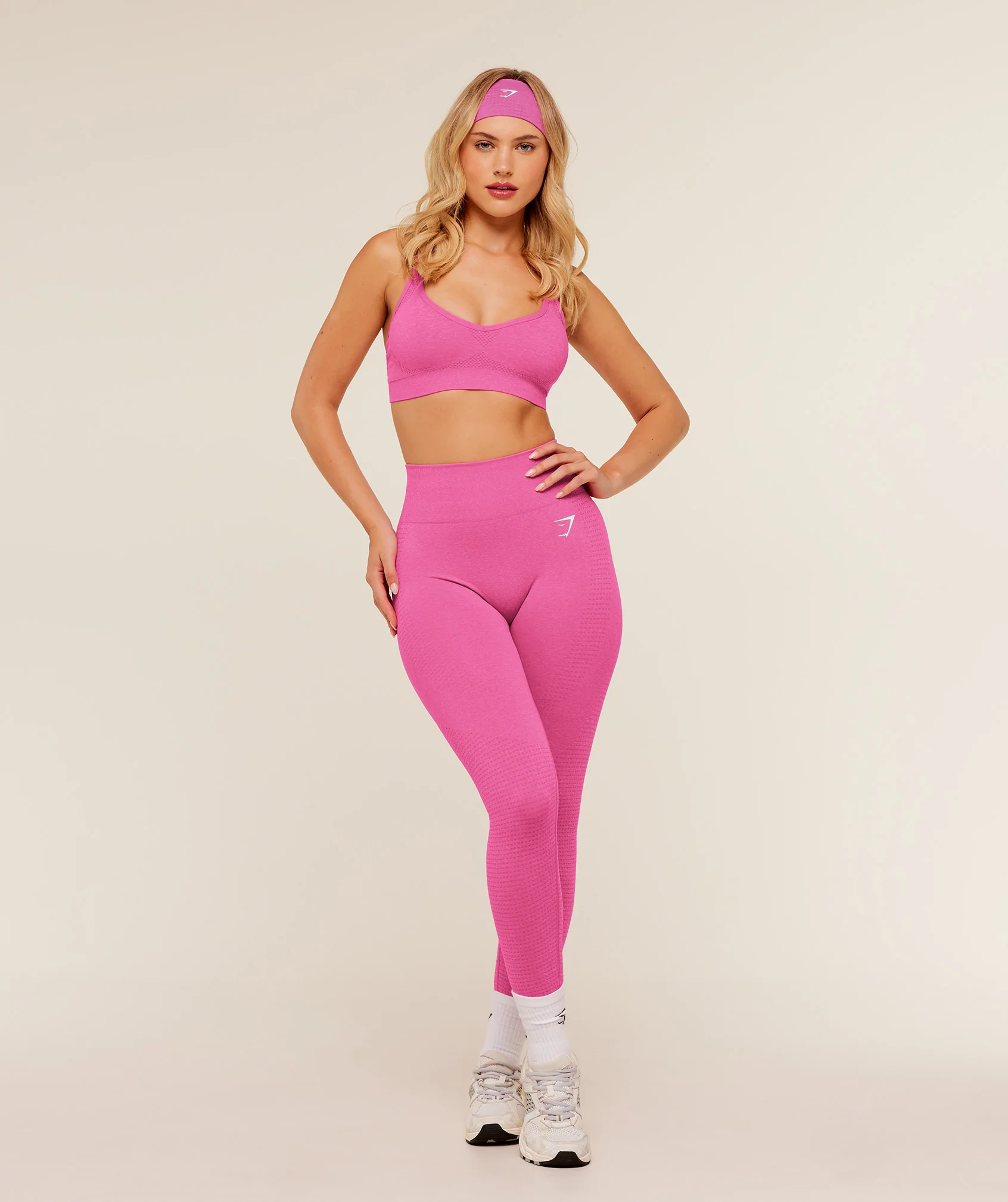 Gymshark Vital Sports Bra - Super-Set Pink/Marl - Image 4