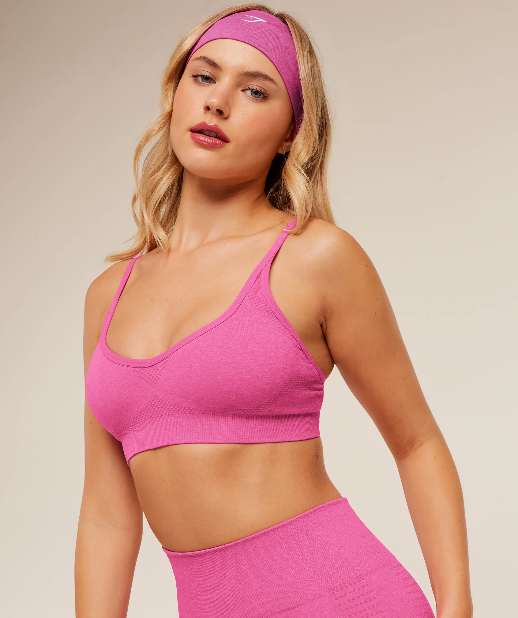 Gymshark Vital Sports Bra - Super-Set Pink/Marl - Image 5