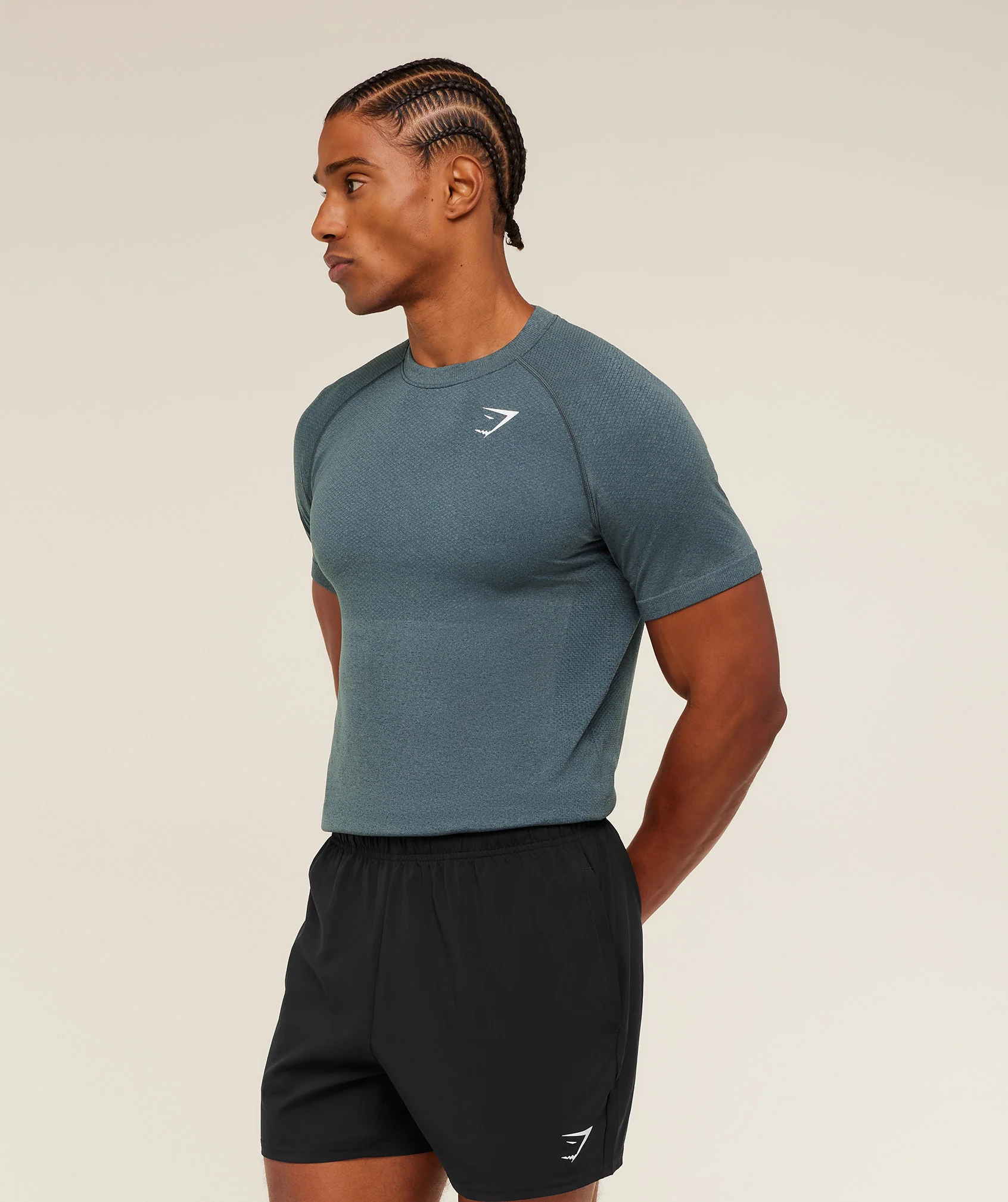 Gymshark Vital Seamless T-Shirt - Iron Blue / Stealth Blue - Image 3
