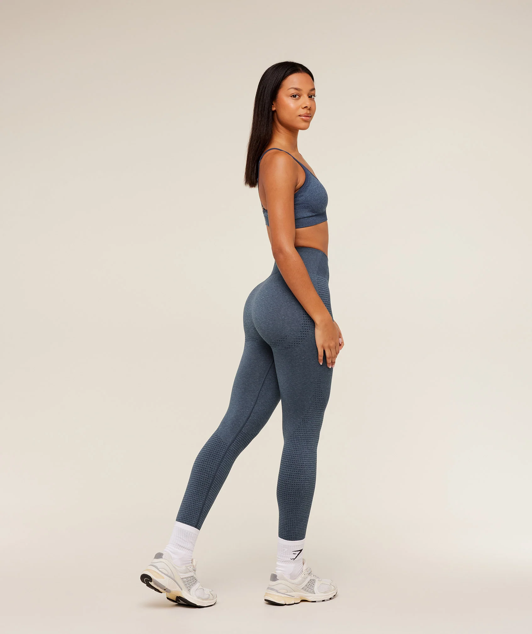Gymshark Vital Tall Leggings - GS Stealth Blue/ Marl - Image 4