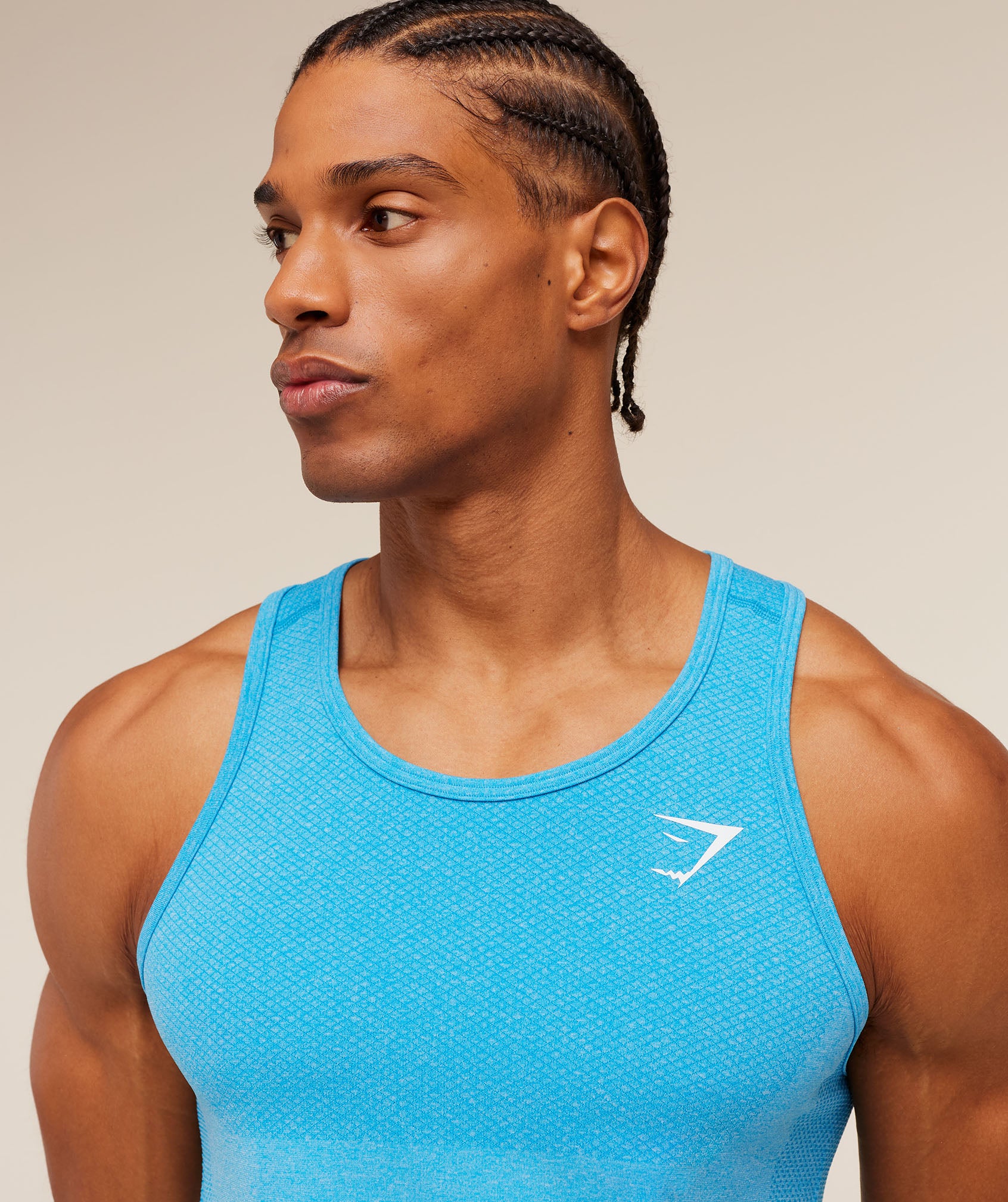 Gymshark Vital Tank - White/Brand Blue - Image 6