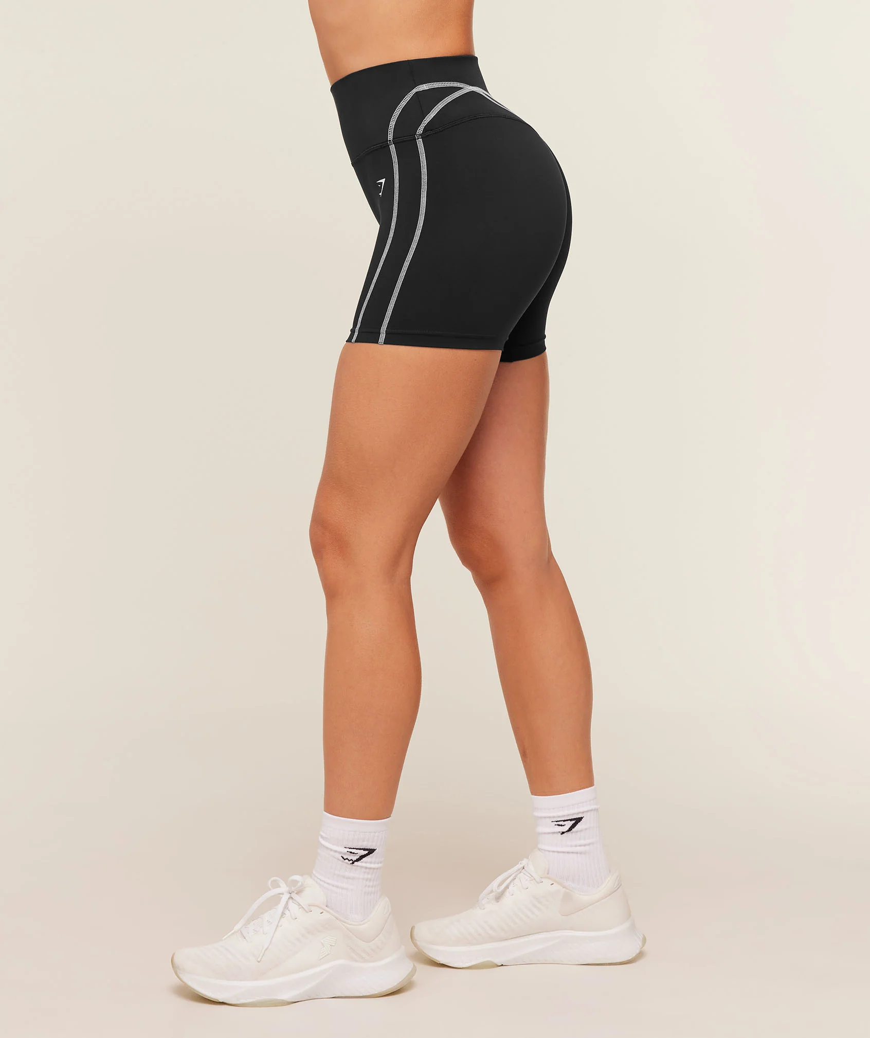 Gymshark Volt Shorts - Black/White - Image 3