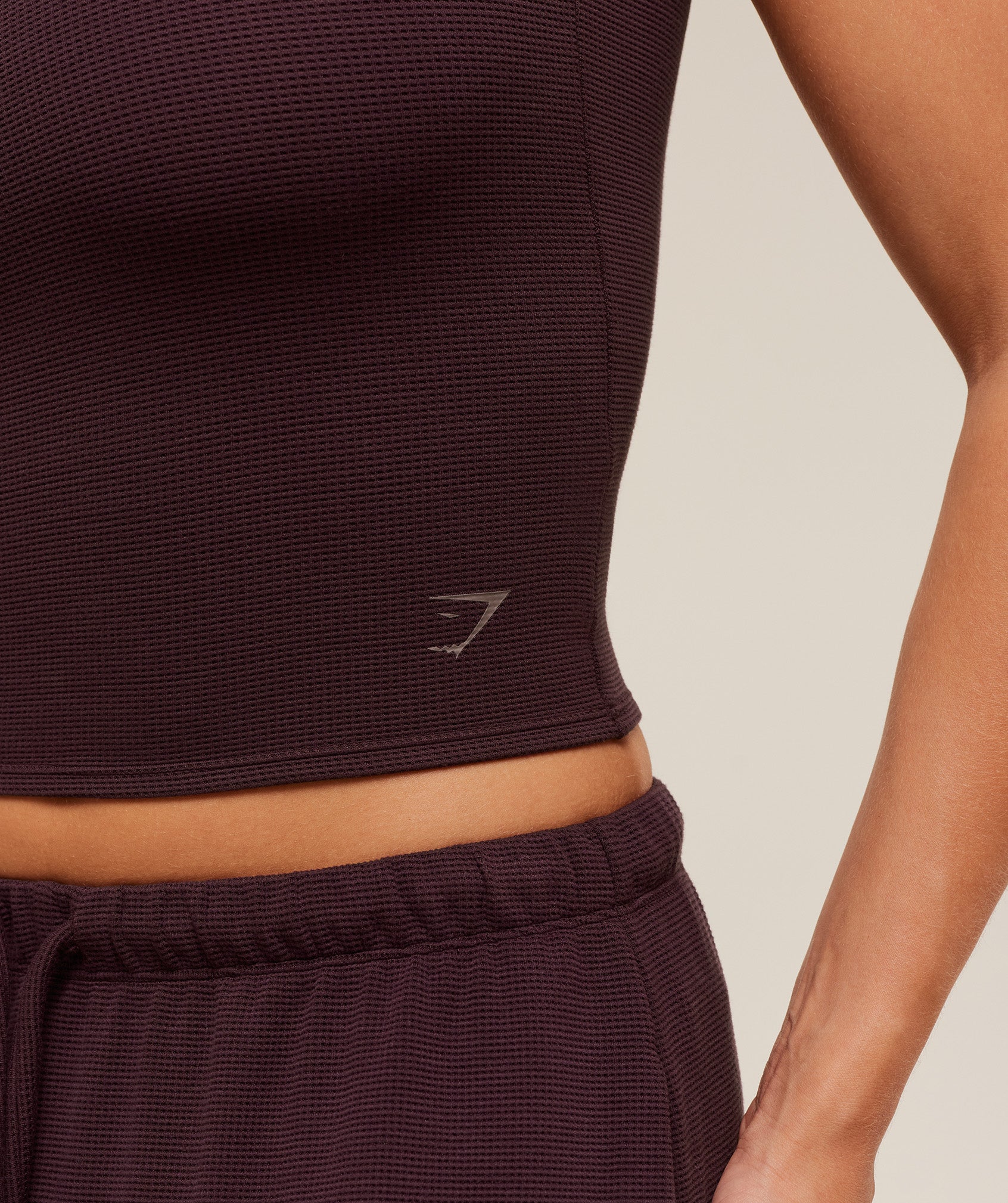Gymshark Waffle Cropped Tank - Cherry Purple - Image 5