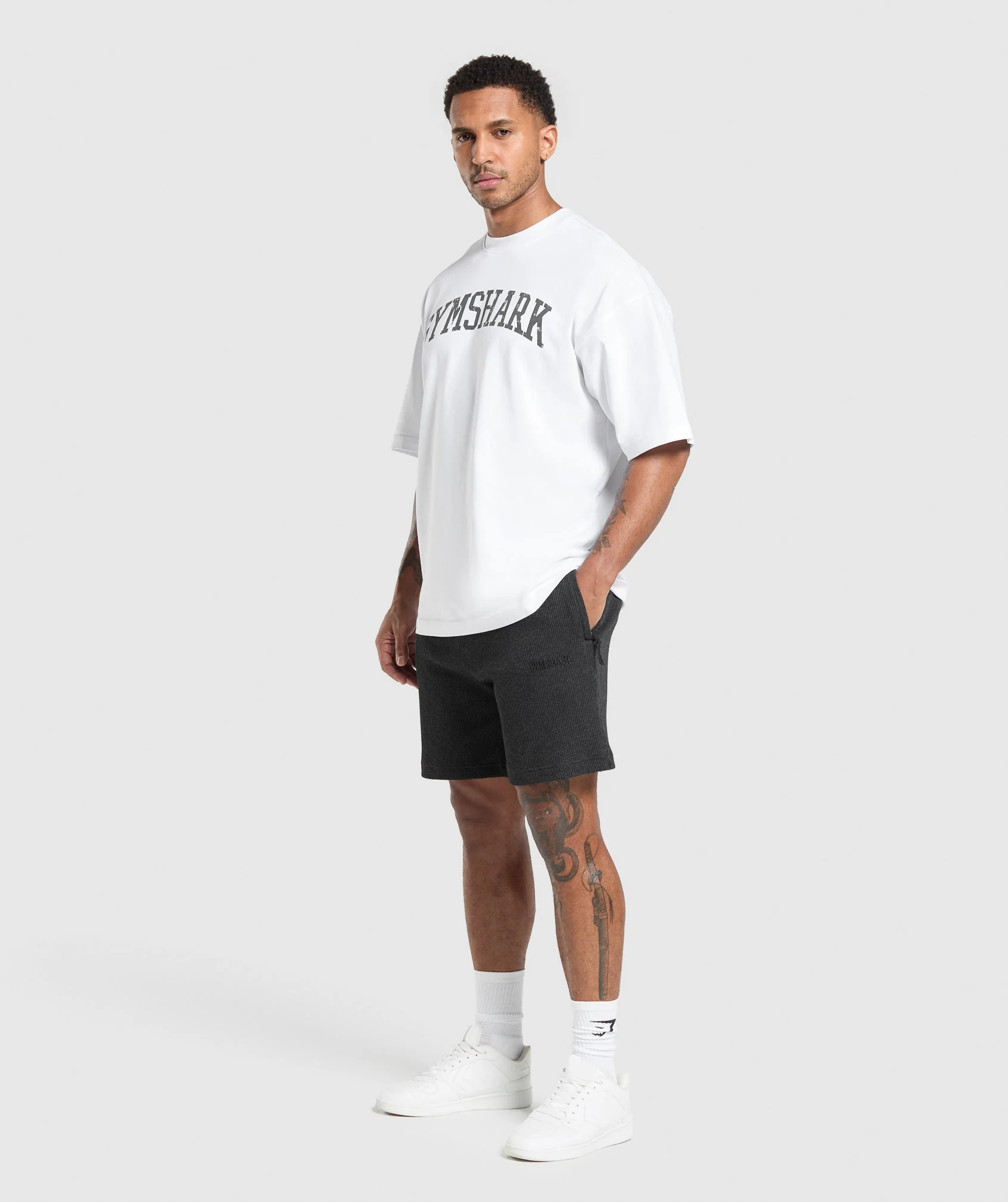 Gymshark Waffle Shorts - Black - Image 5