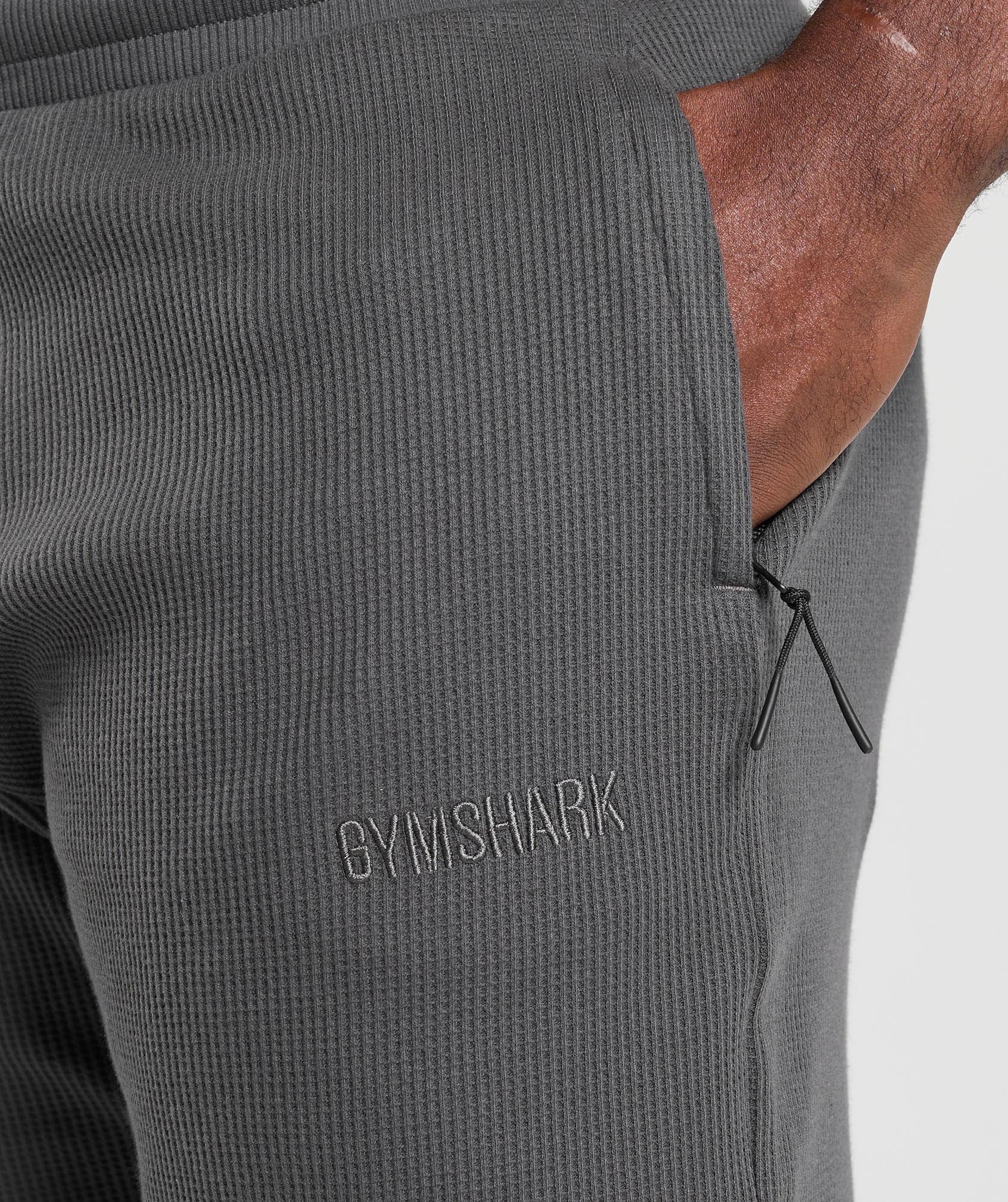 Gymshark Waffle Shorts - Grey - Image 2