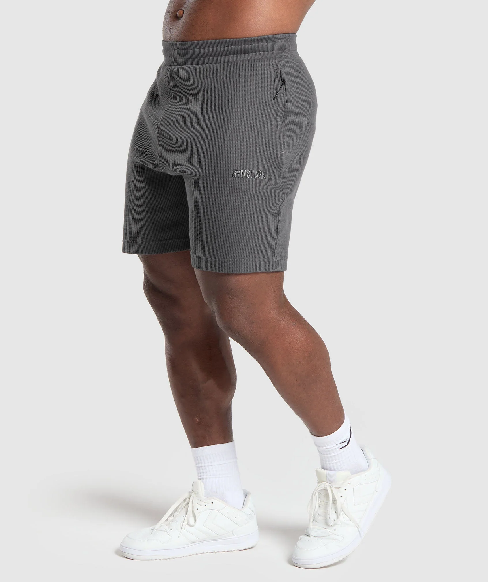 Gymshark Waffle Shorts - Grey - Image 3