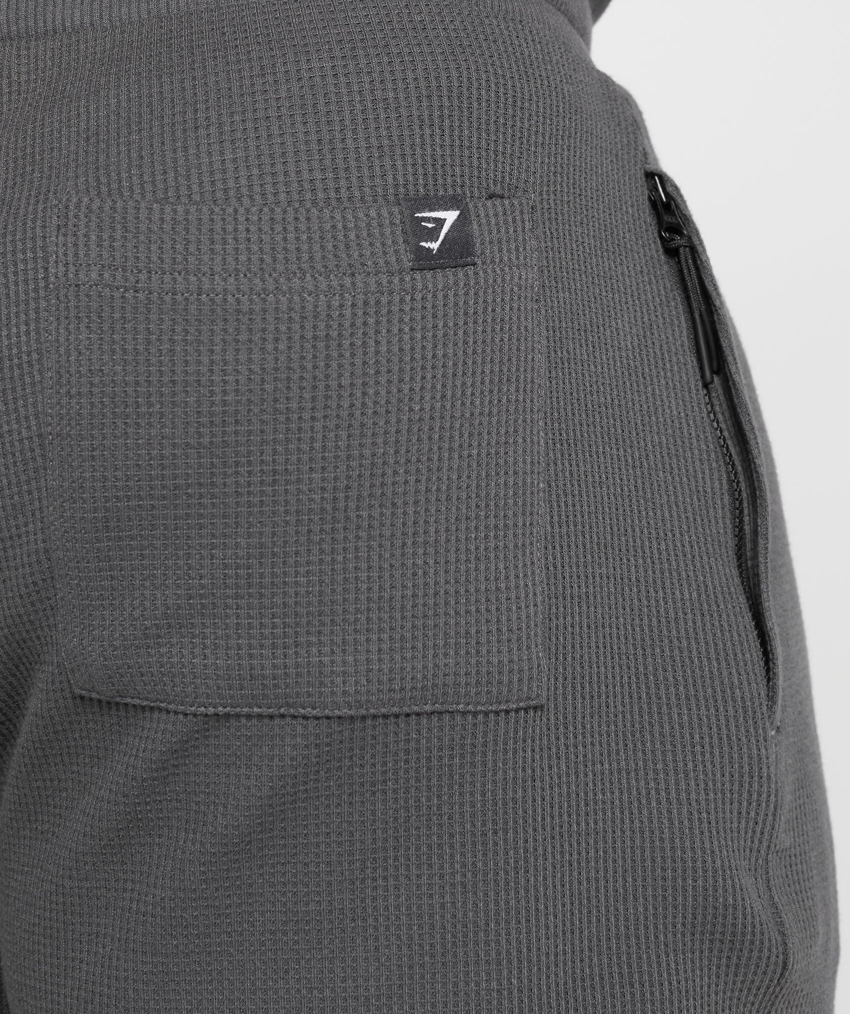 Gymshark Waffle Shorts - Grey - Image 6