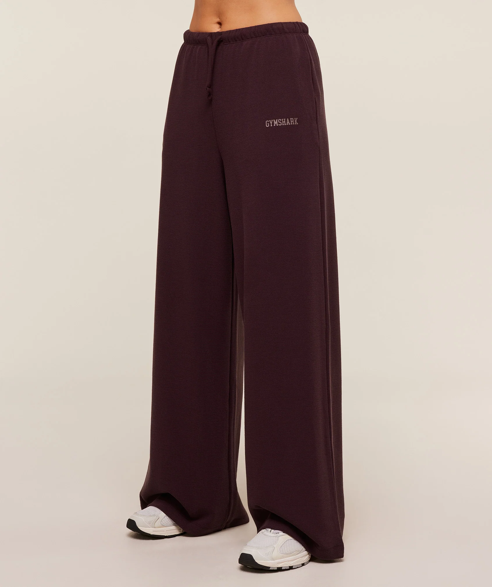 Gymshark Waffle Wide Leg Pants - Cherry Purple - Image 3