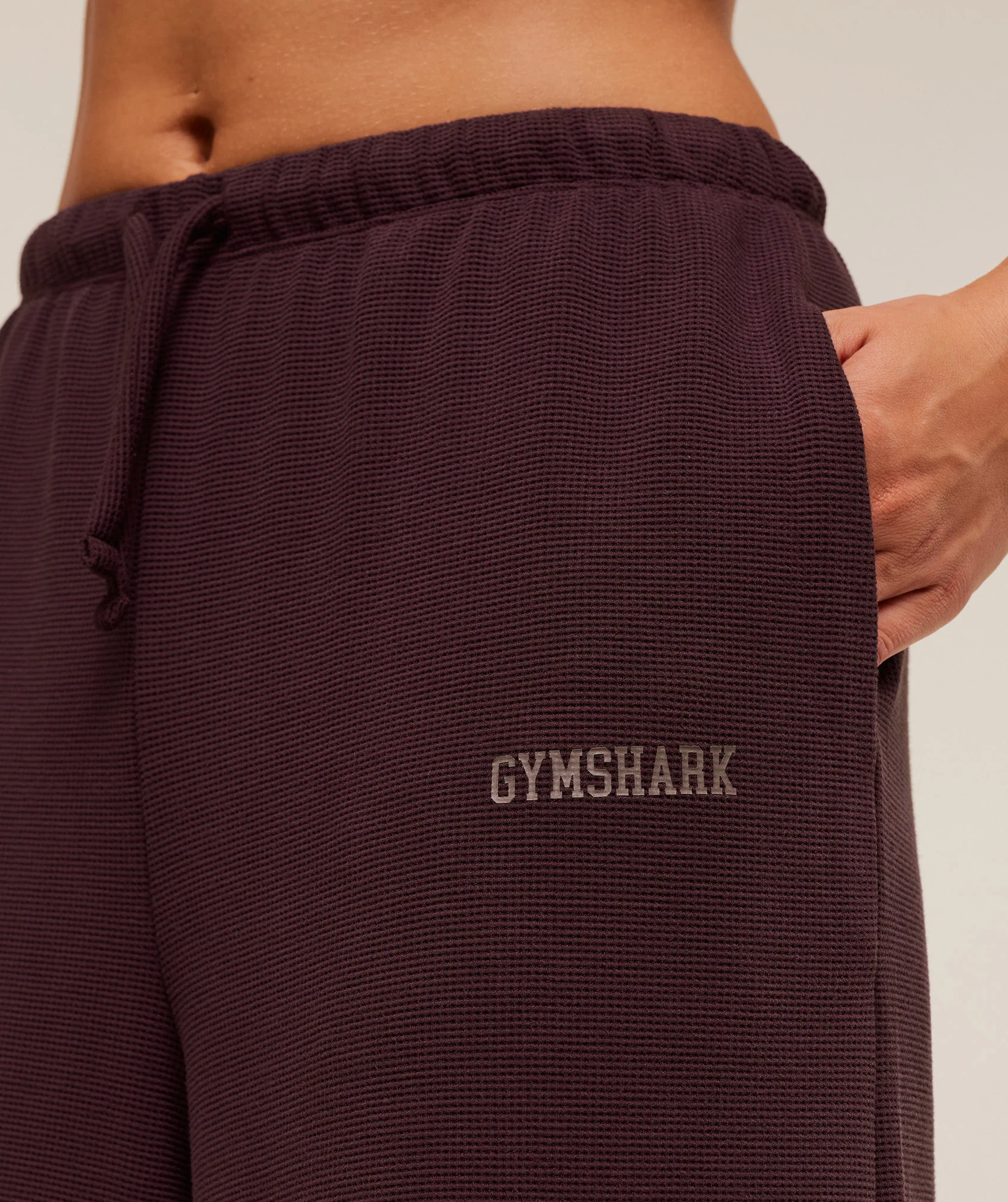 Gymshark Waffle Wide Leg Pants - Cherry Purple - Image 5