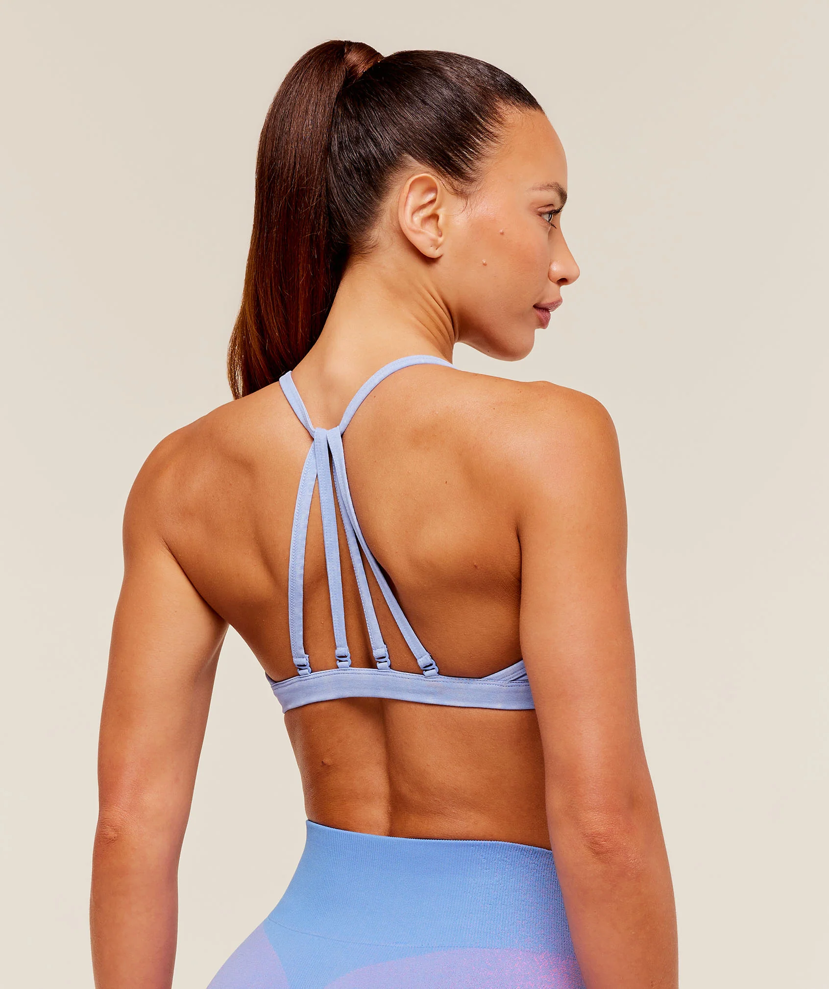 Gymshark Washed Minimal Sports Bra - Steady Purple/Wash - Image 2