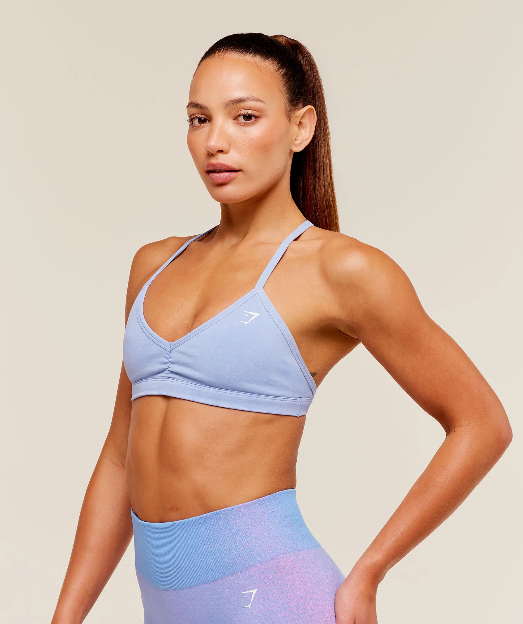 Gymshark Washed Minimal Sports Bra - Steady Purple/Wash - Image 3