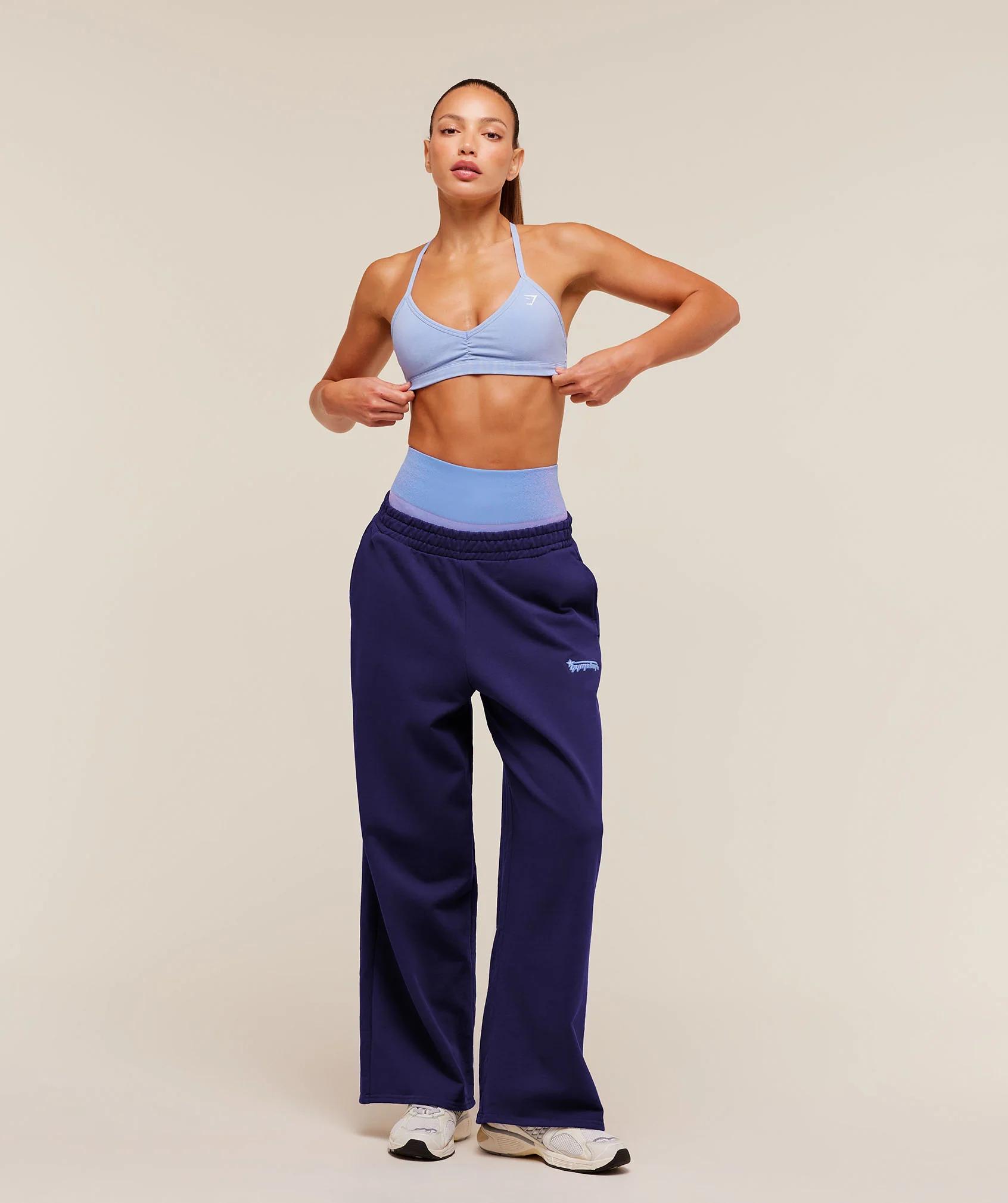Gymshark Washed Minimal Sports Bra - Steady Purple/Wash - Image 4
