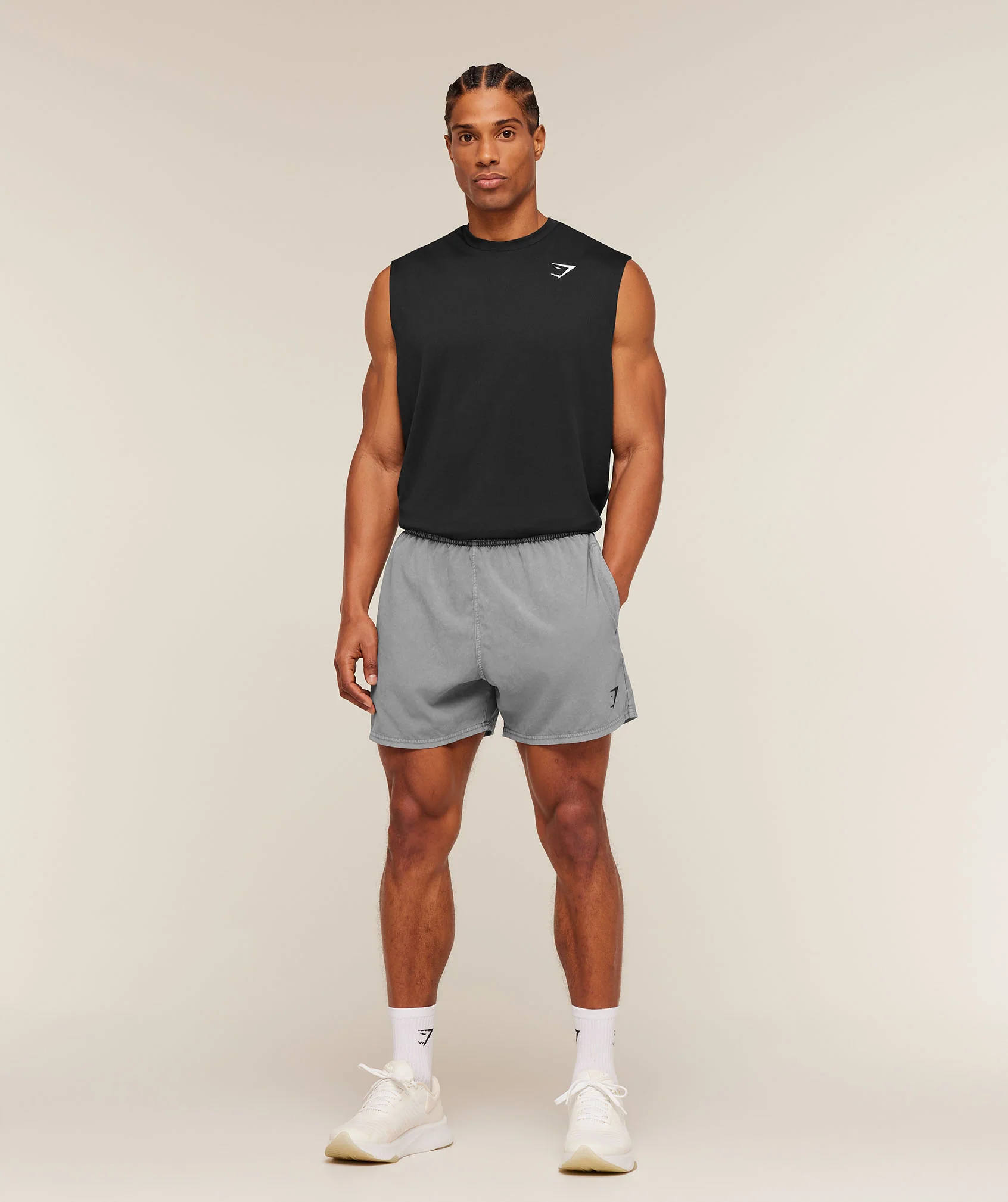 Gymshark Washed Pastels Shorts - Black/Wash - Image 4