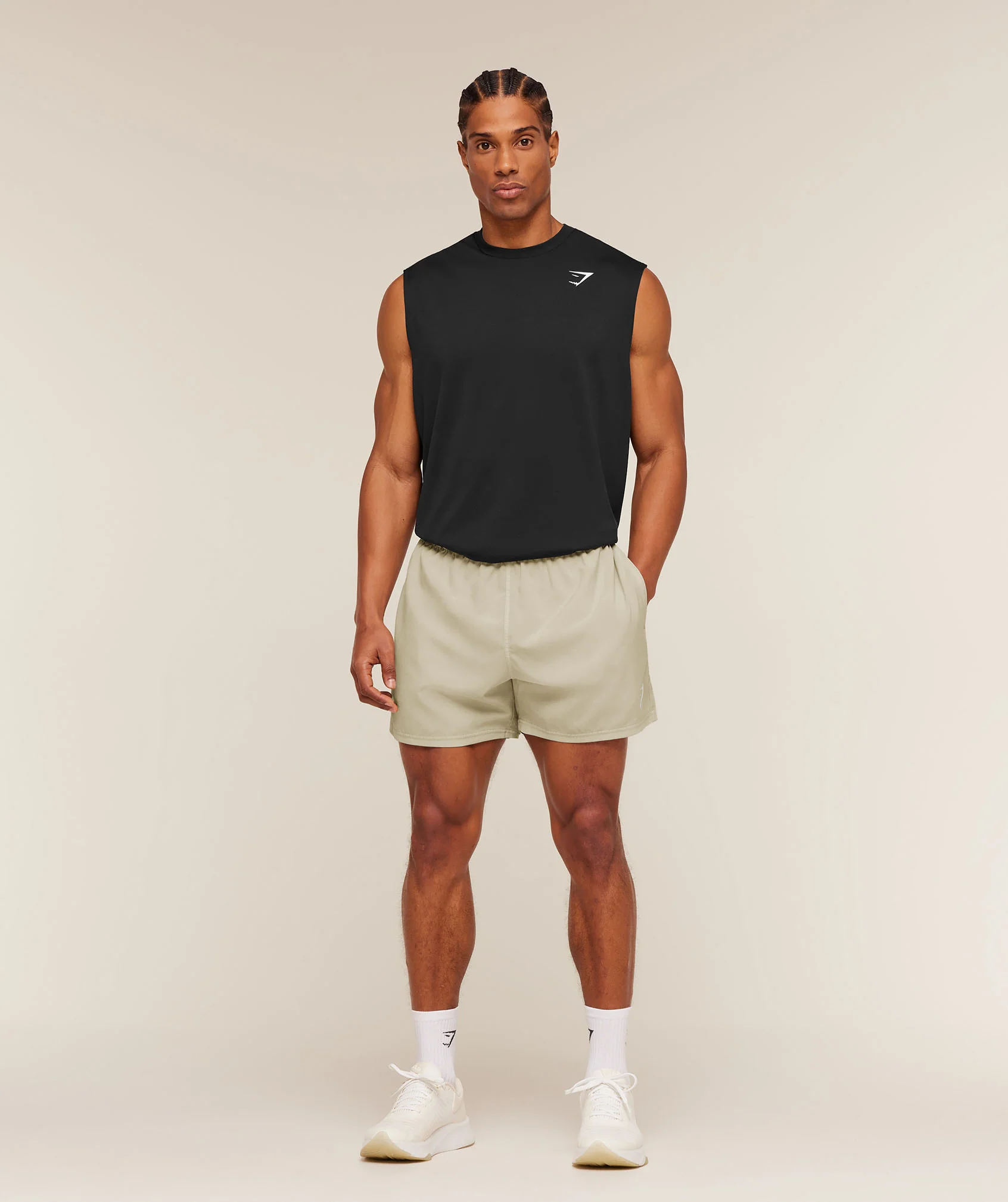 Gymshark Washed Pastels Shorts - Pebble Grey/Wash - Image 4