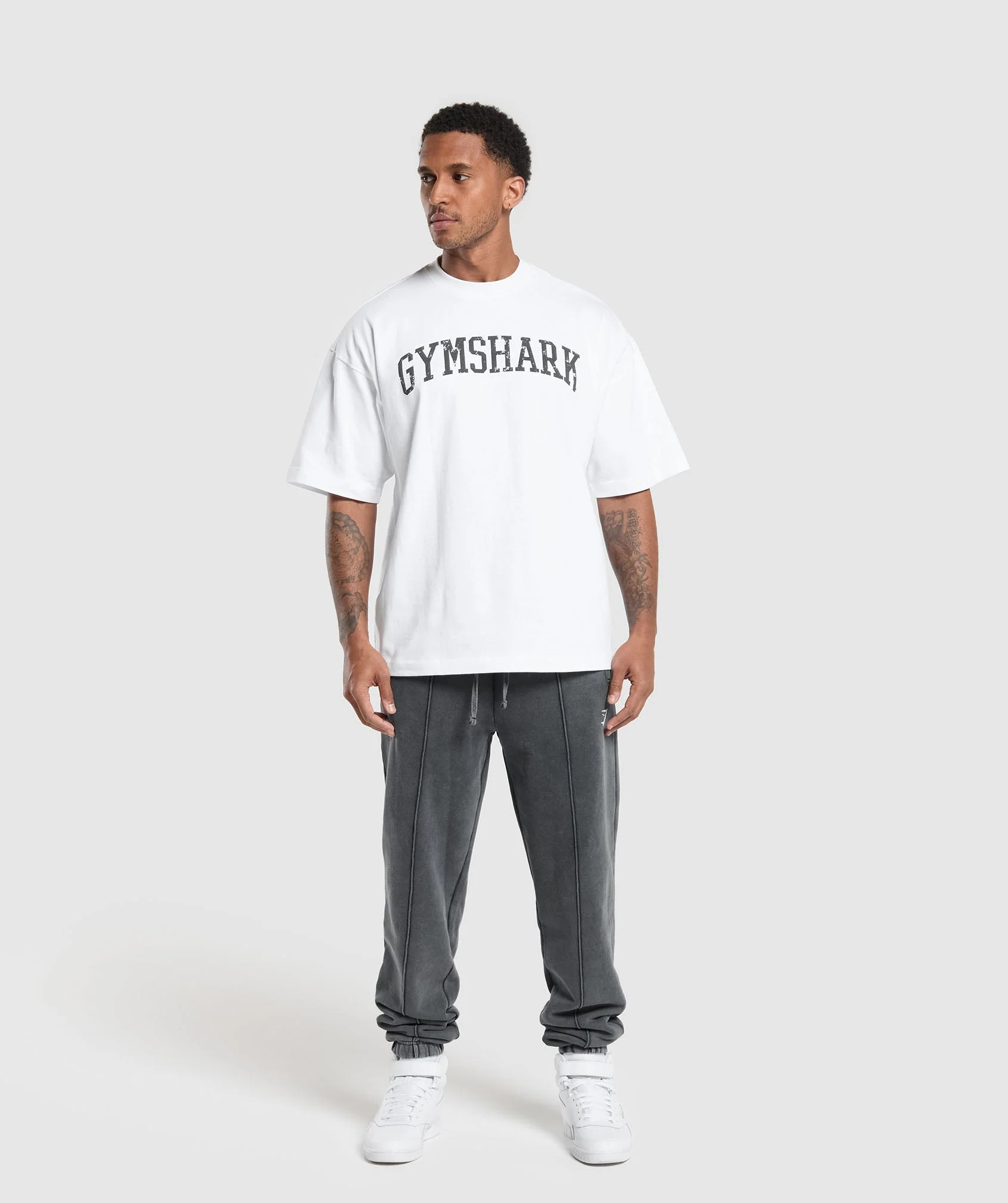Gymshark Washed Pintuck Joggers - Black - Image 4