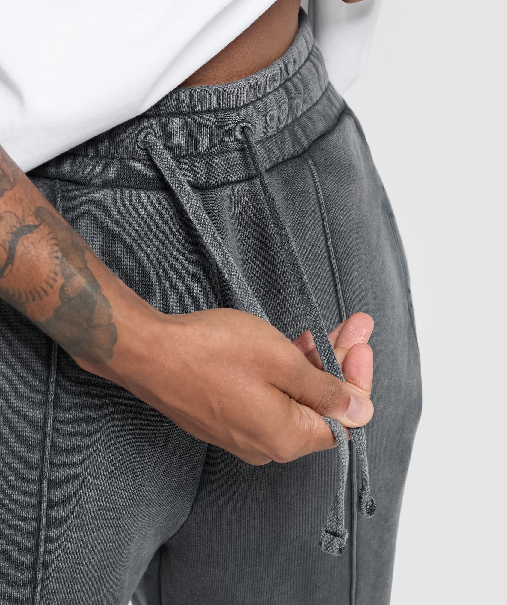 Gymshark Washed Pintuck Joggers - Black - Image 6