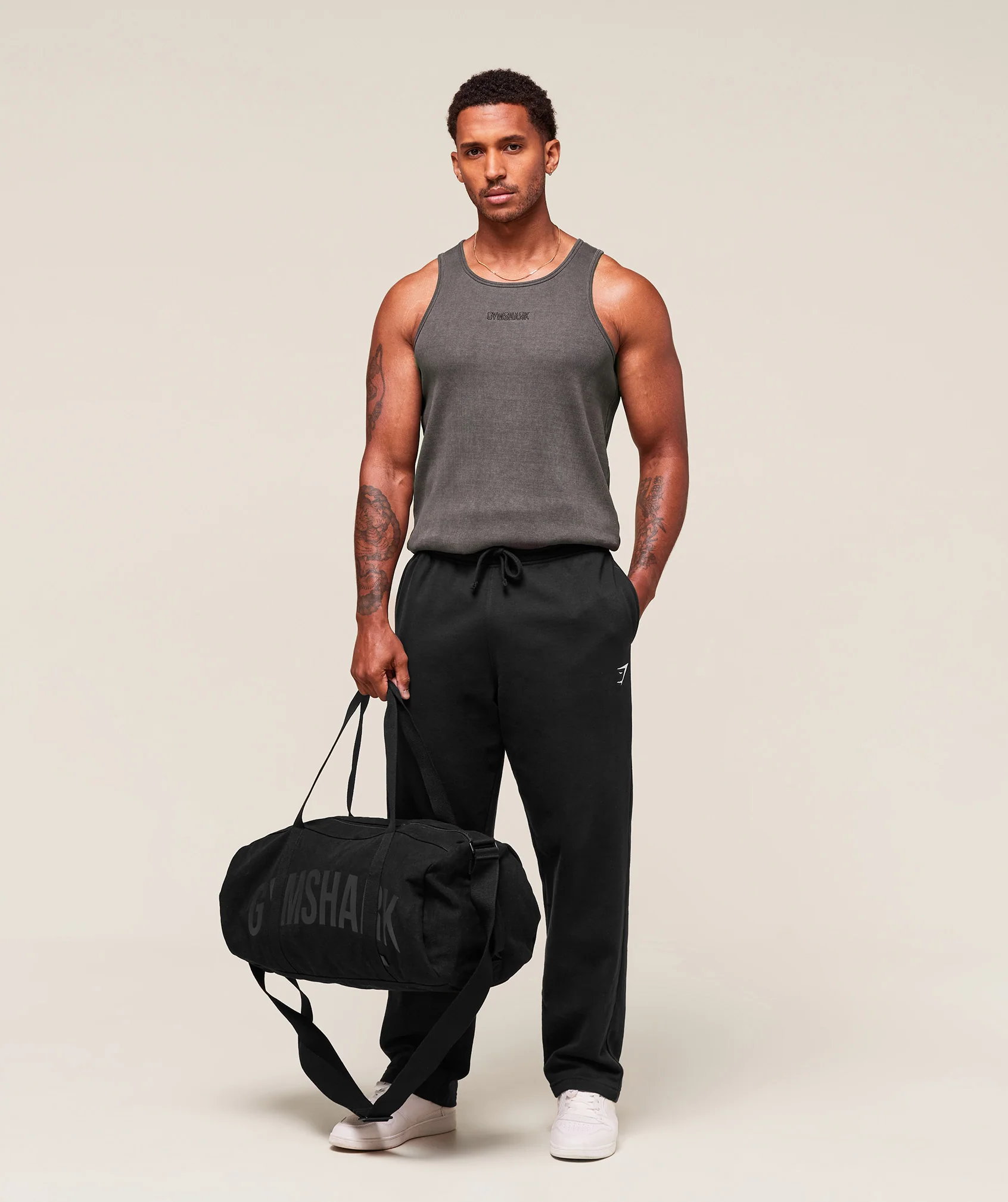 Gymshark Washed Premium Ribbed Tank - Onyx Grey - Image 4