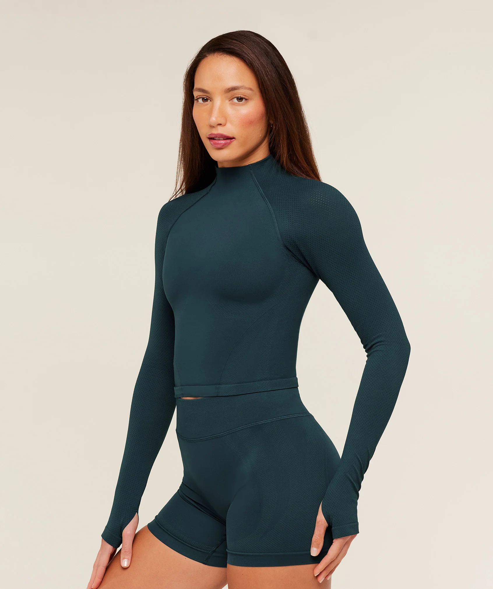Gymshark Weekend Seamless Long Sleeve Top - Deep Petrol Blue / Stealth Blue - Image 3