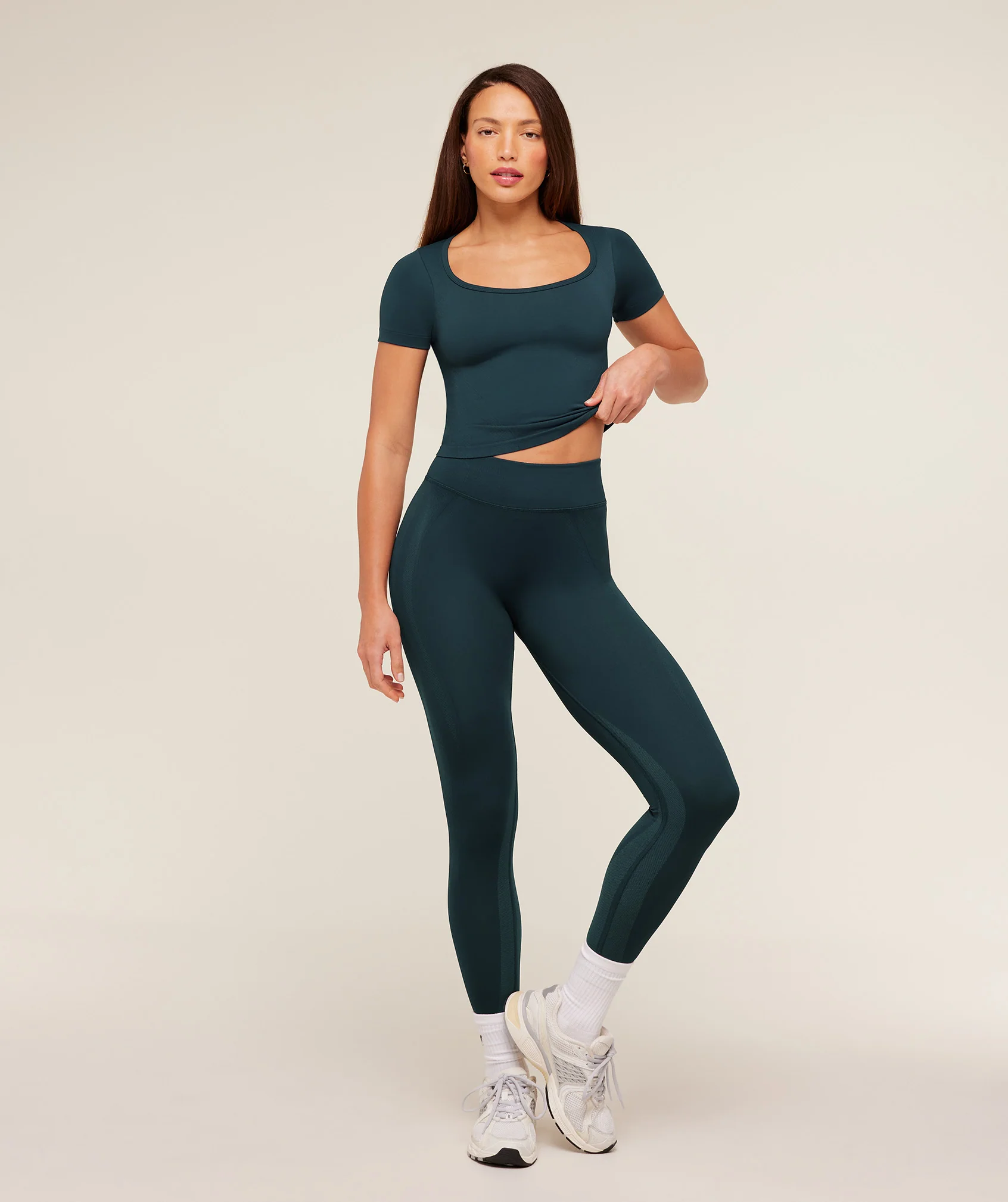 Gymshark Weekend Seamless Short Sleeve Top - Deep Petrol Blue / Stealth Blue - Image 3