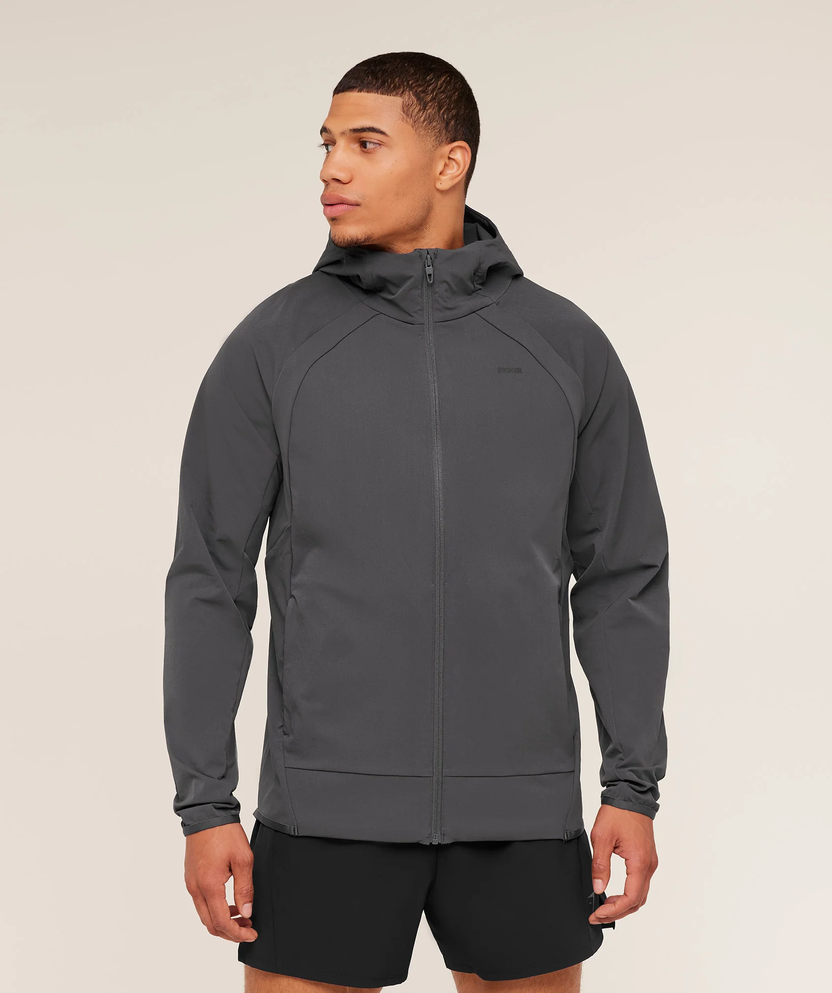 Gymshark Weekend Zip Through Shell Jacket - Grey