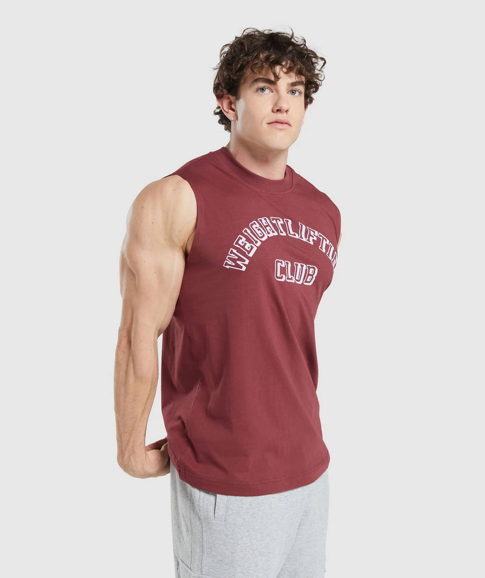Gymshark Weightlifting Club Tank - Washed Burgundy - Image 3