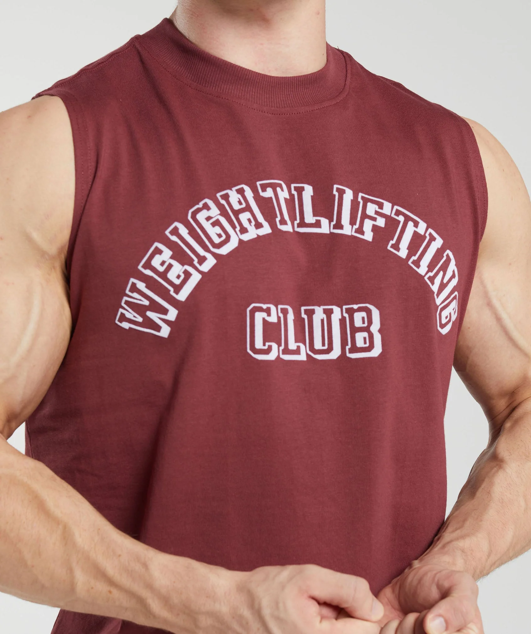 Gymshark Weightlifting Club Tank - Washed Burgundy - Image 7