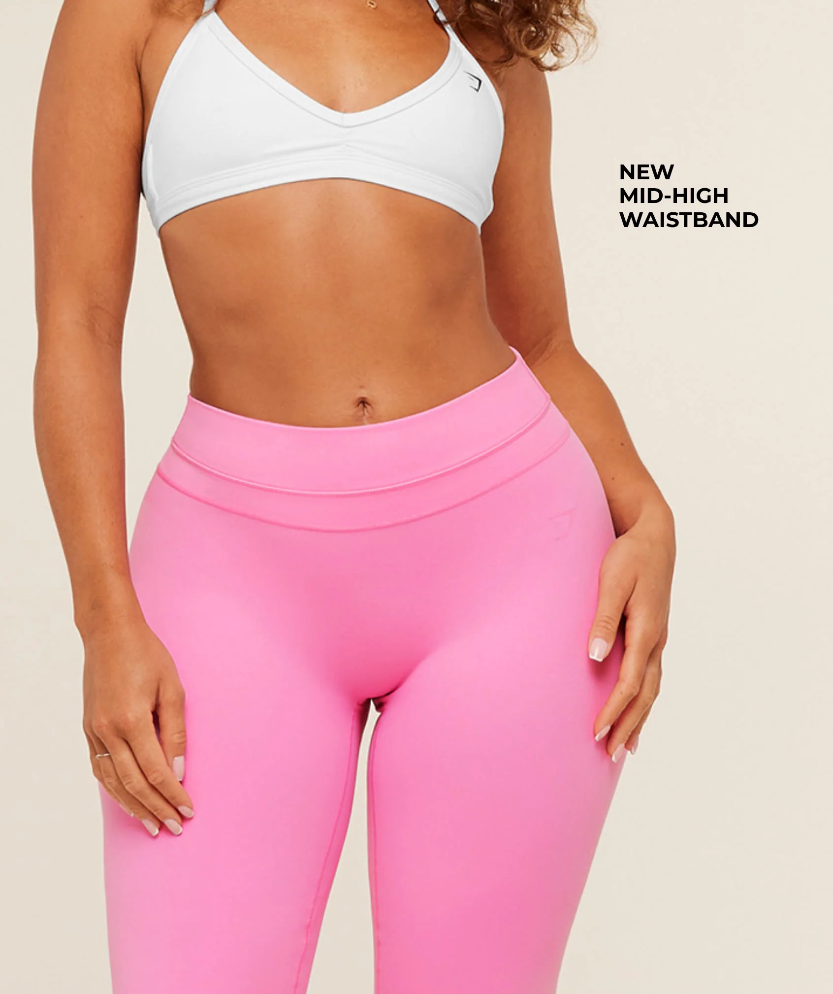 Gymshark Whitney Mid-High Rise Flared Leggings - Focus Pink - Image 3