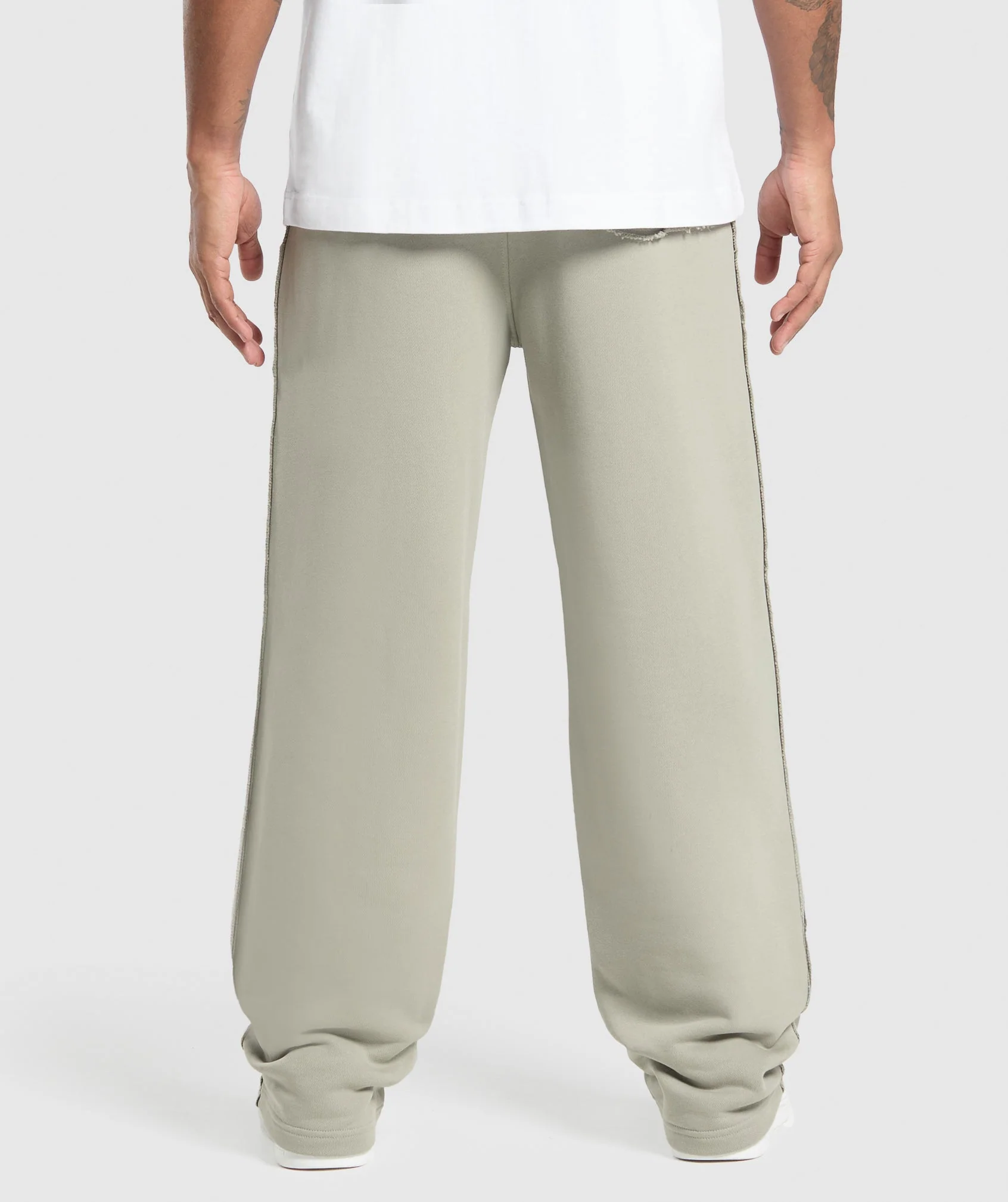 Gymshark Wide Leg Pants - Chalk Green - Image 2
