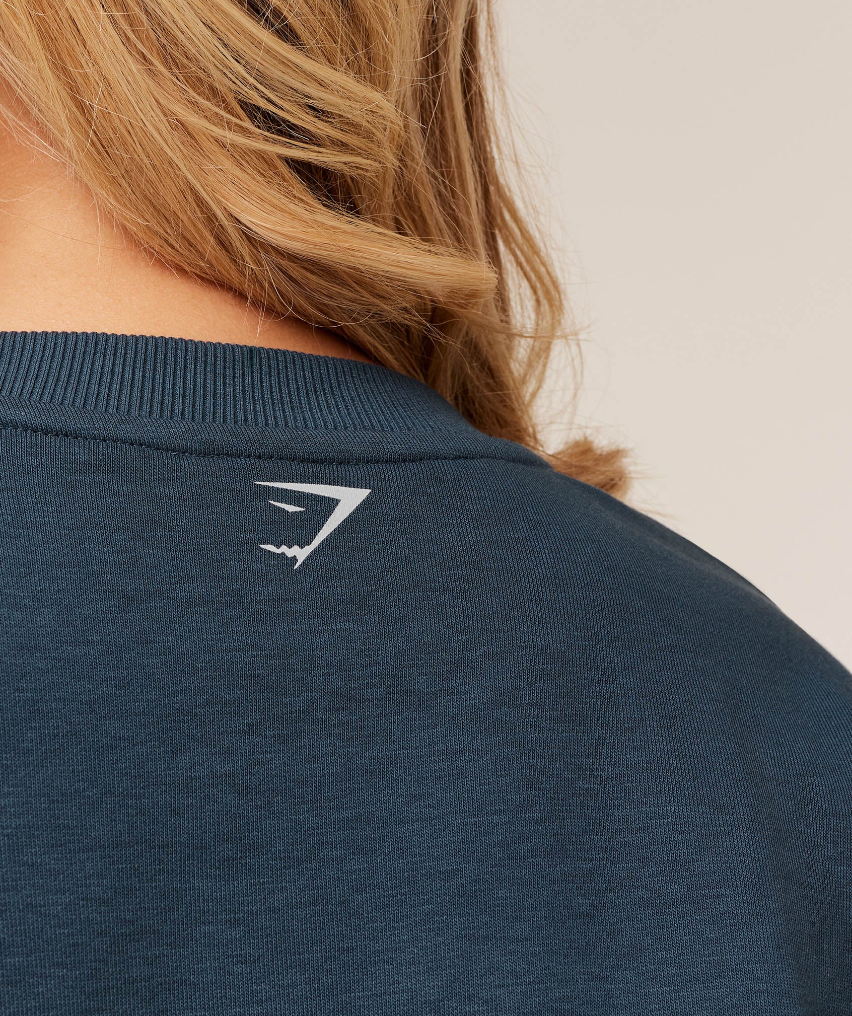 Gymshark Worn Crest Graphic Sweatshirt - GS Stealth Blue - Image 6