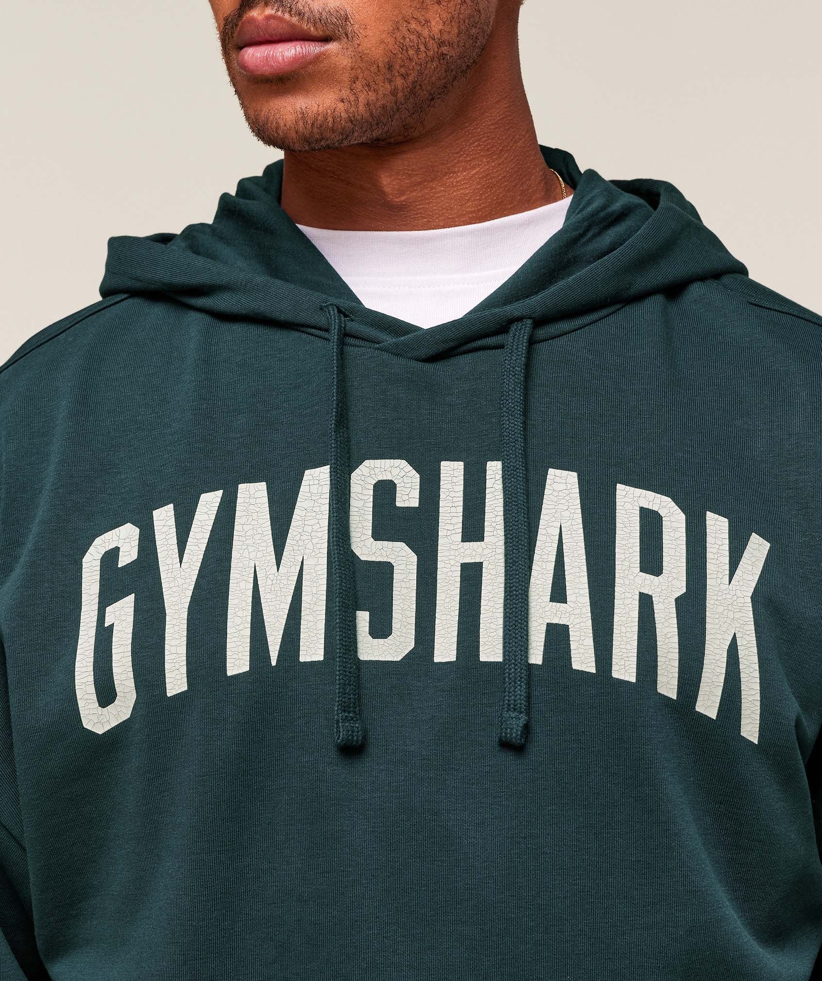 Gymshark Worn Graphic Hoodie - Deep Petrol Blue - Image 4