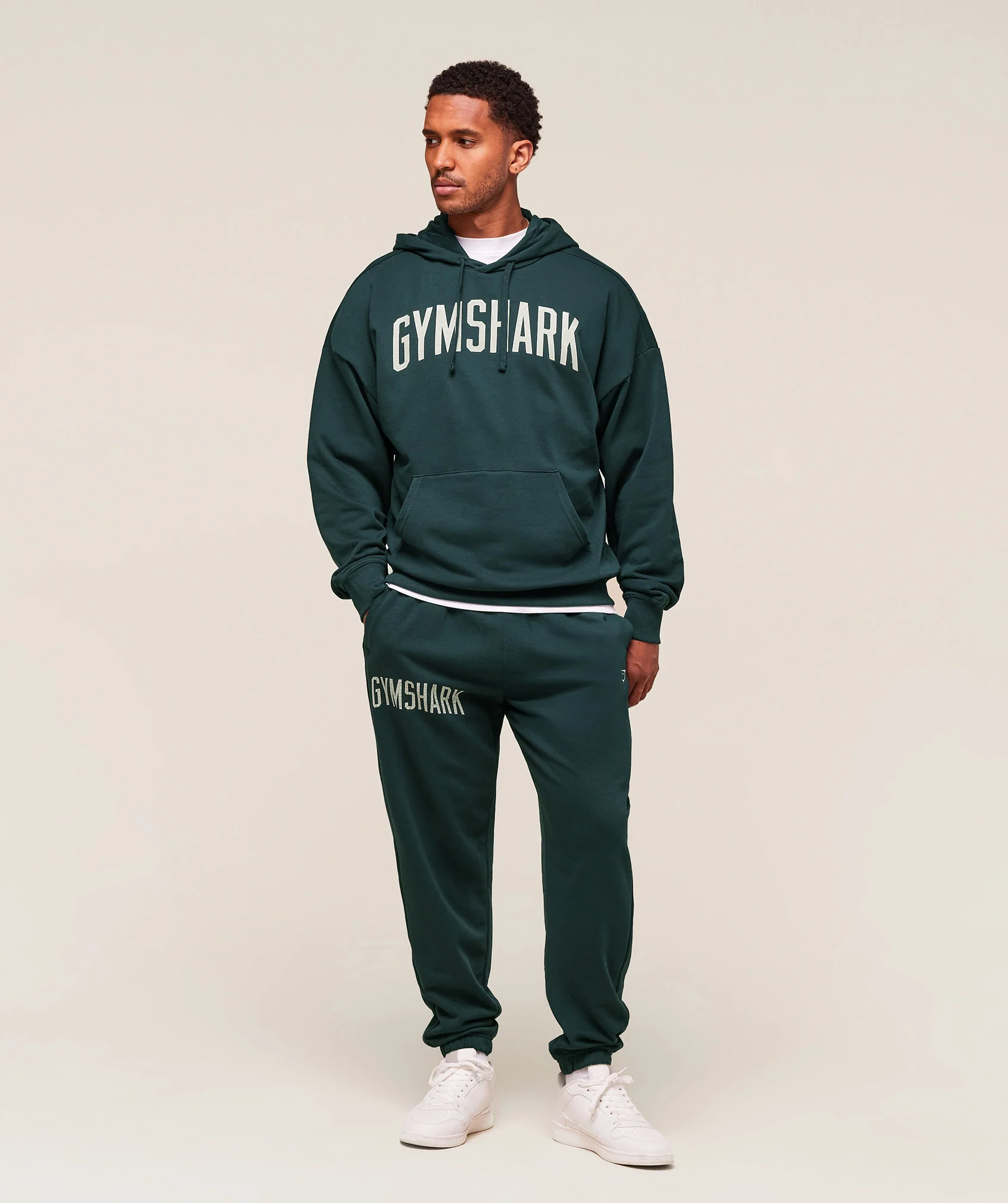 Gymshark Worn Graphic Hoodie - Deep Petrol Blue - Image 5