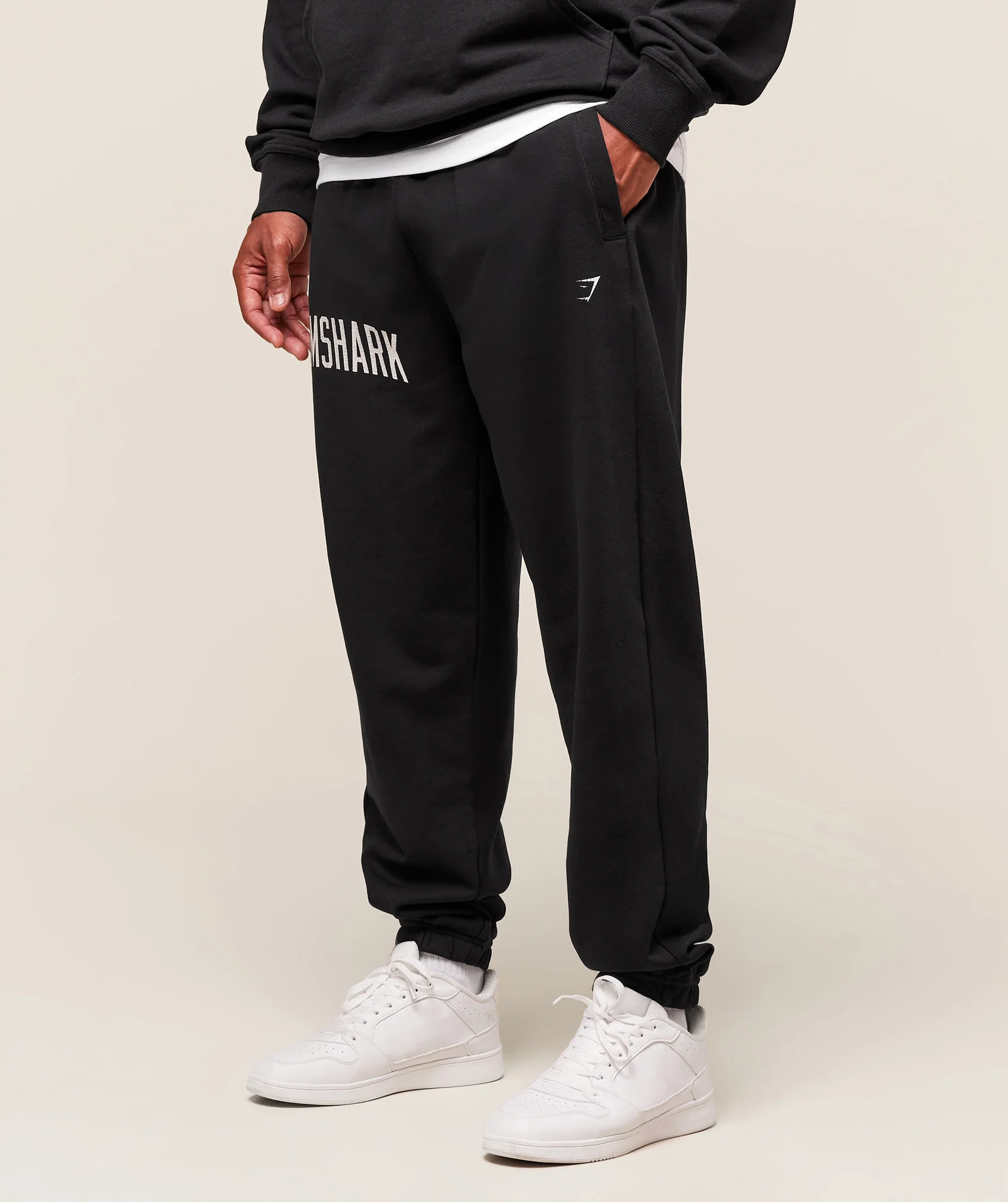 Gymshark Worn Graphic Joggers - Black - Image 4