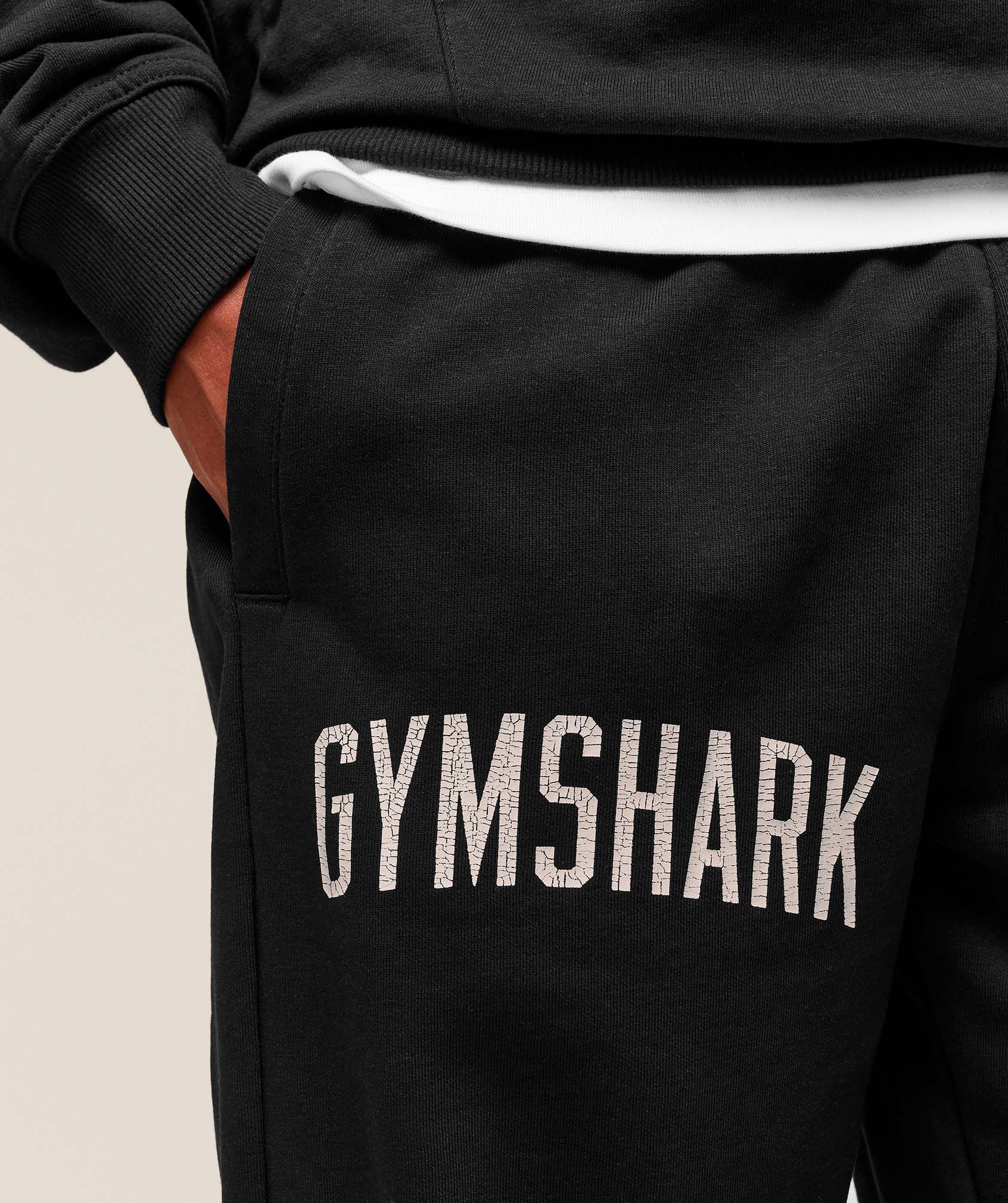 Gymshark Worn Graphic Joggers - Black - Image 5