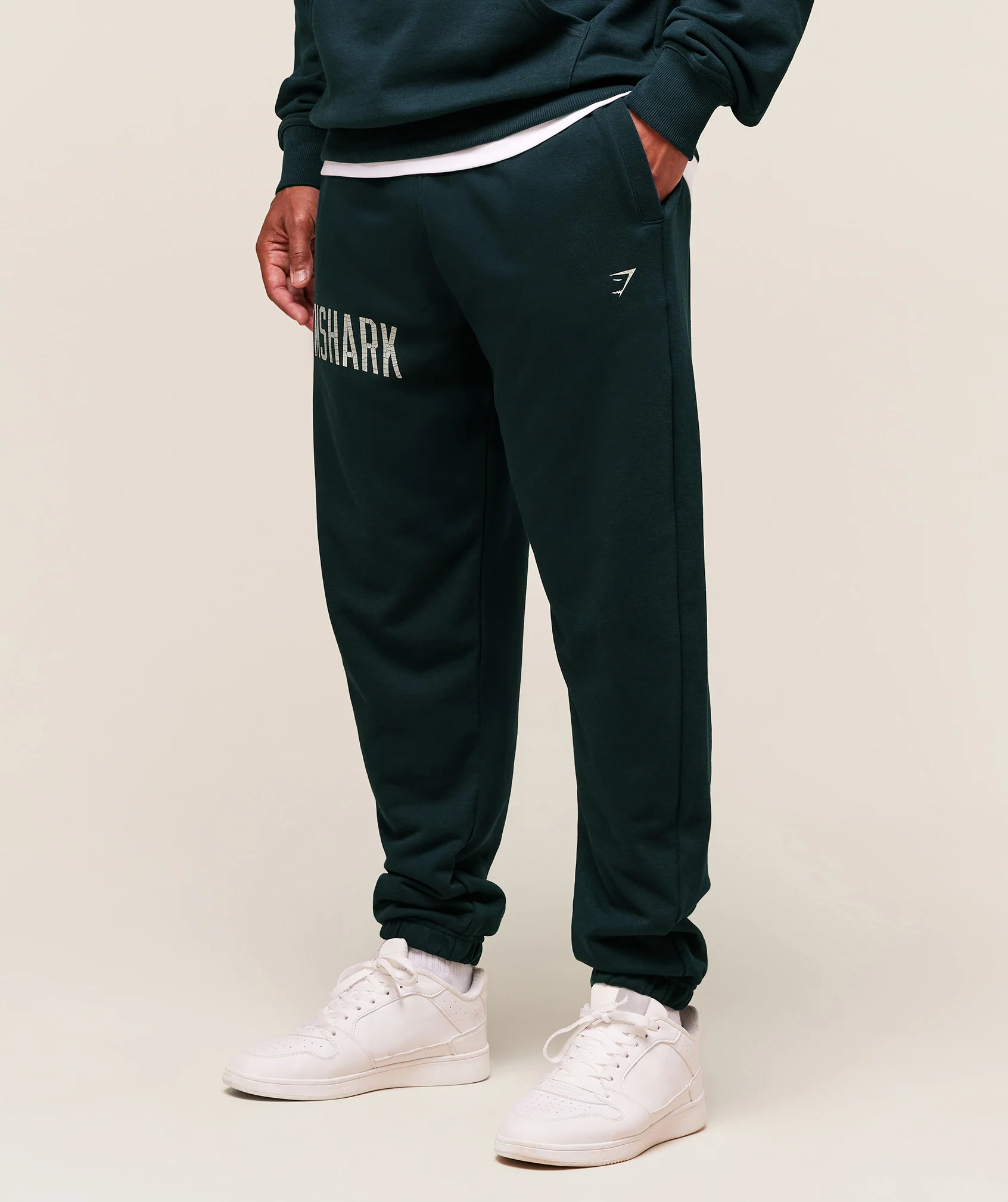 Gymshark Worn Graphic Joggers - Deep Petrol Blue - Image 3